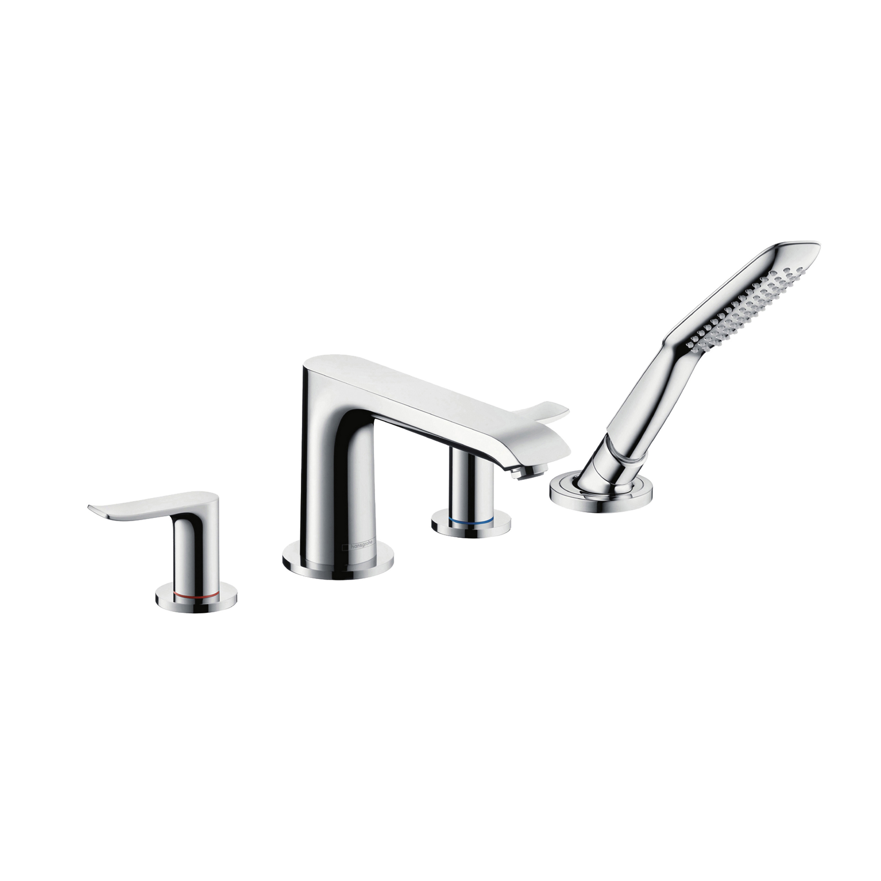 Display product hansgrohe Metris 4-hole rim mounted bath mixer from manufacturer Hansgrohe