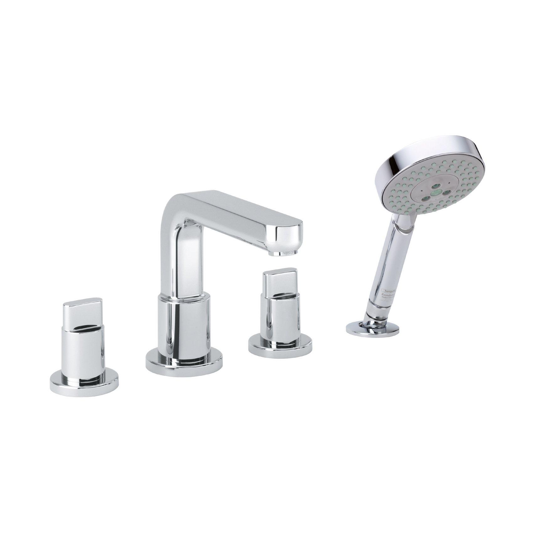 Display product hansgrohe Metris S 4-hole rim mounted bath mixer from manufacturer Hansgrohe