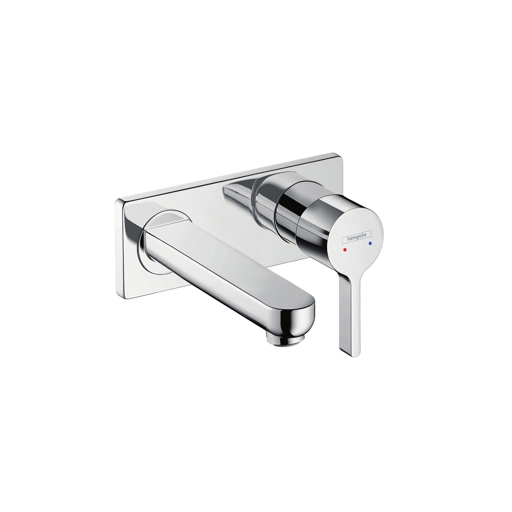 Display product hansgrohe Metris S Single lever basin mixer for concealed installation with spout 165 mm wall-mounted from manufacturer Hansgrohe