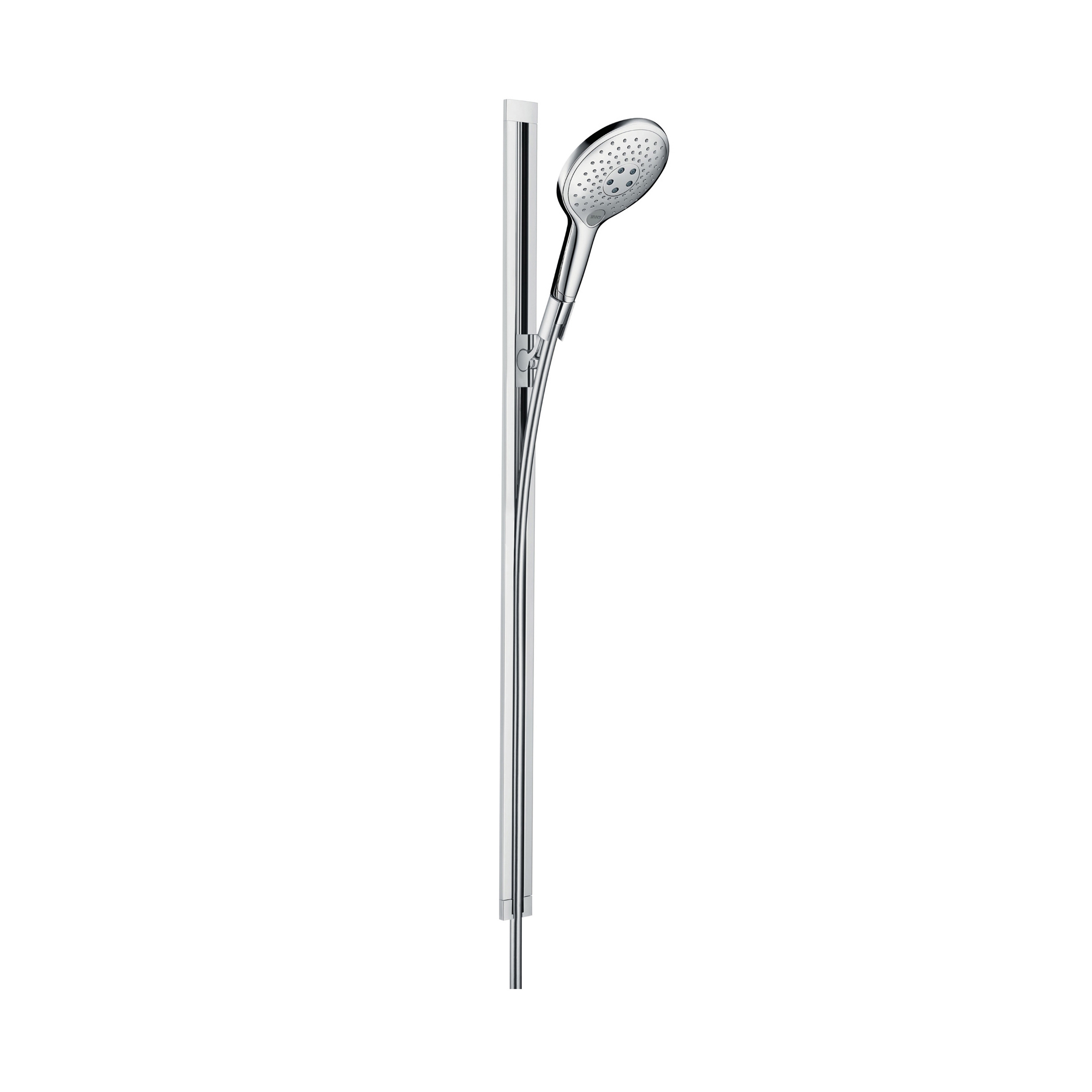 Display product hansgrohe Raindance Select S 150 3jet hand shower/ Raindance Unica wall bar 0.90 m set from manufacturer Hansgrohe