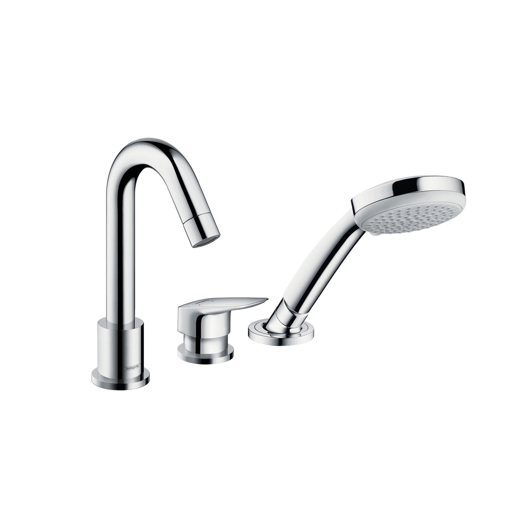 Display product hansgrohe Logis 3-hole rim mounted single lever bath mixer from manufacturer Hansgrohe
