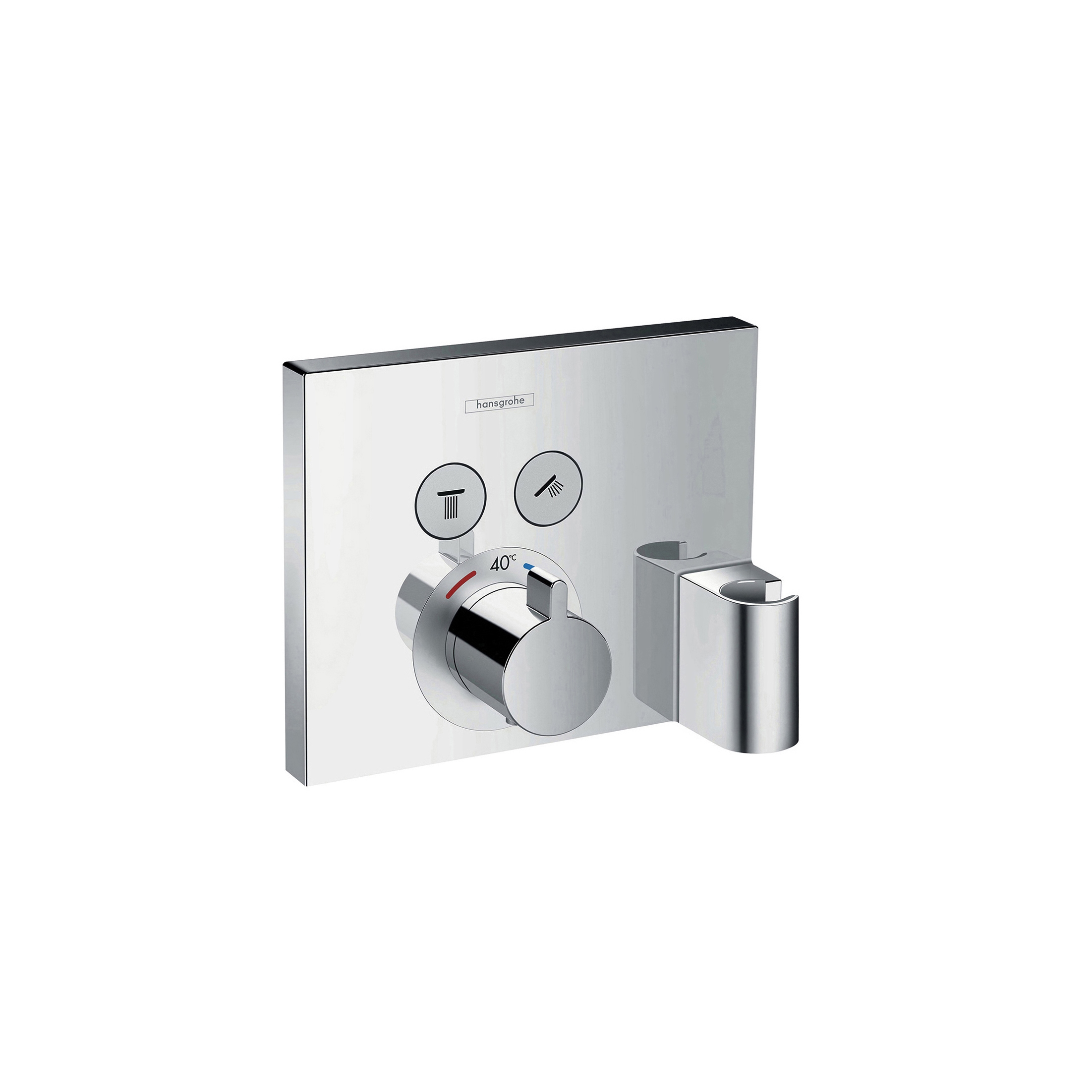 Mostra il prodotto hansgrohe ShowerSelect Thermostatic mixer for concealed installation for 2 functions with Fixfit and porter unit del produttore Hansgrohe