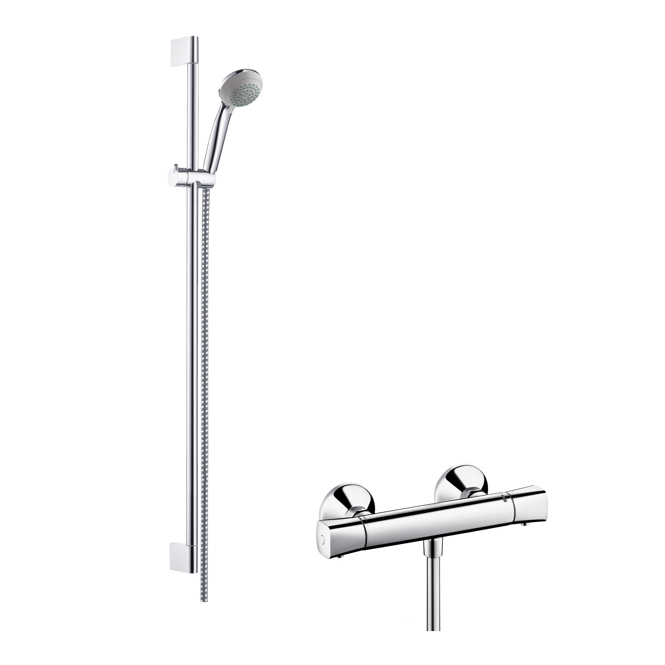 Mostra il prodotto hansgrohe Ecostat Universal Combi Set 0.90 m with Crometta 85 Vario hand shower del produttore Hansgrohe