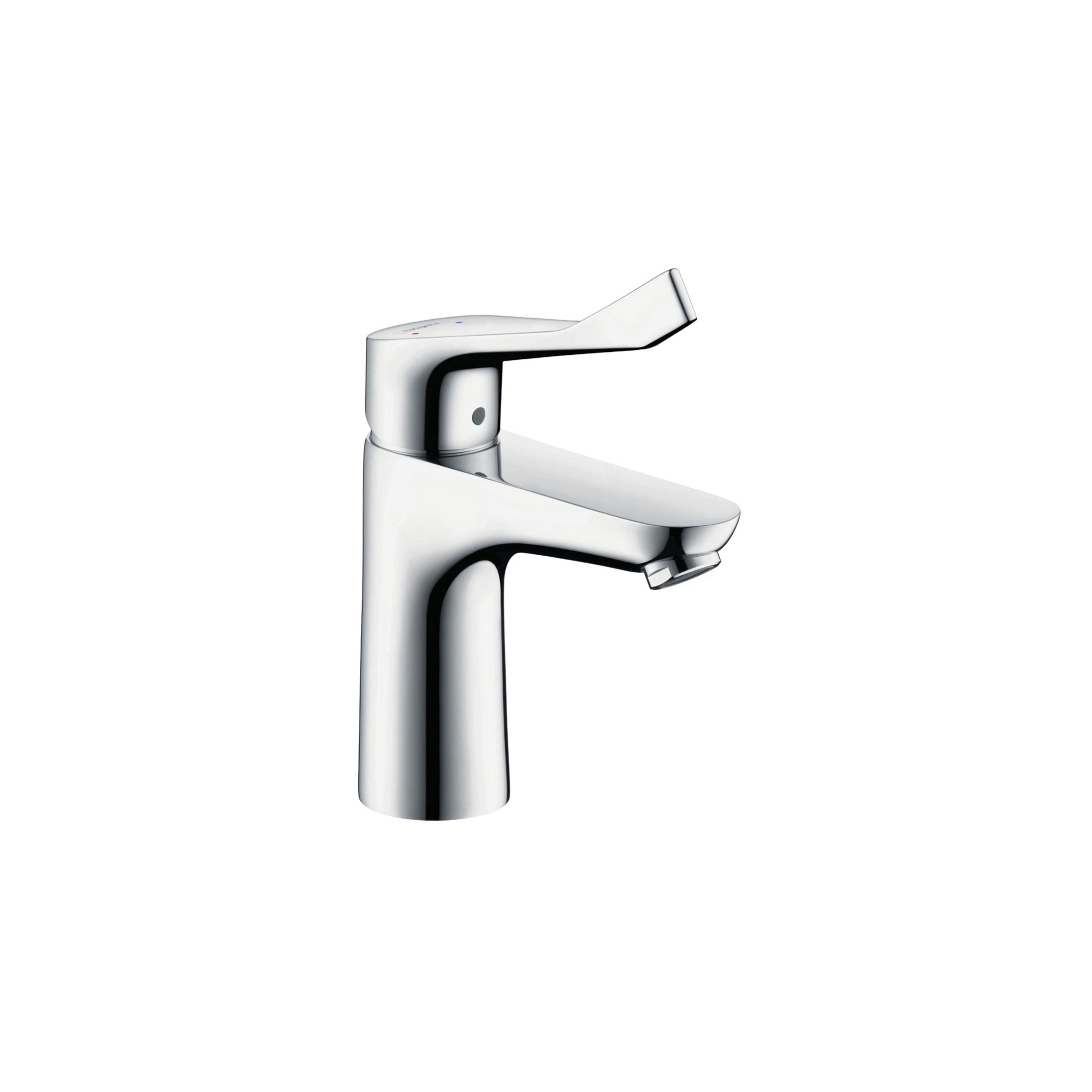 Display product hansgrohe Focus Single lever basin mixer 100 without waste set, with extra long handle from manufacturer Hansgrohe