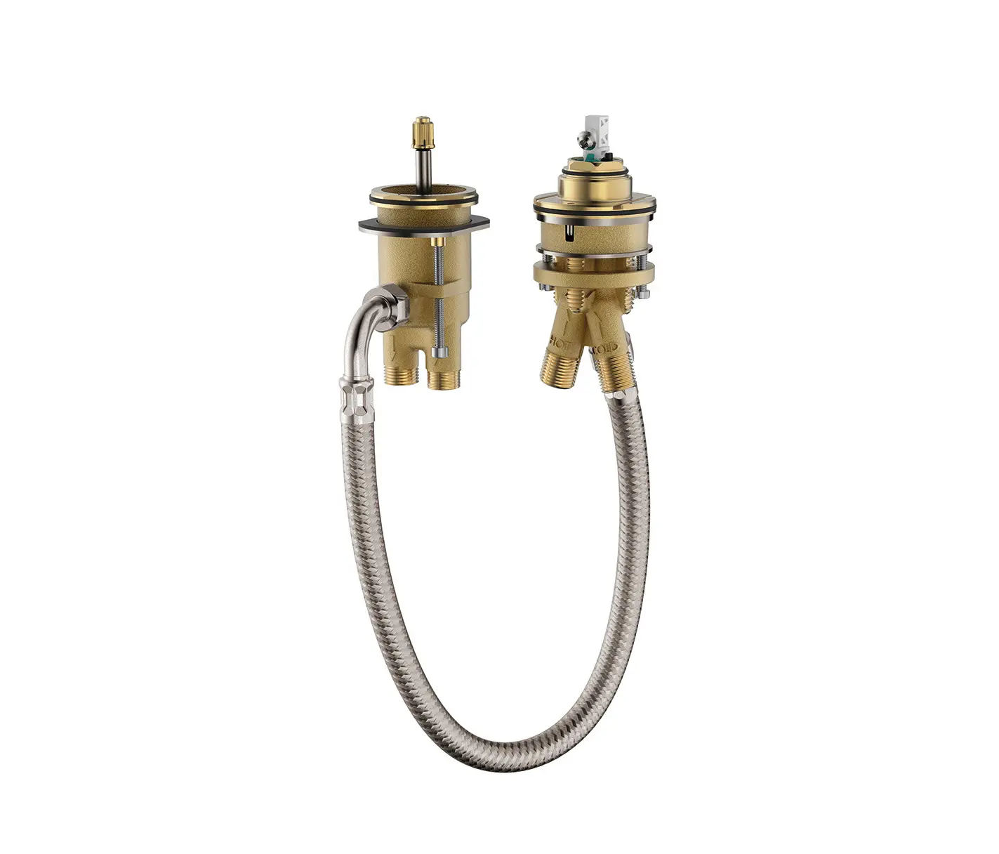 Hansgrohe - hansgrohe Basic set for 2-hole rim mounted bath mixer