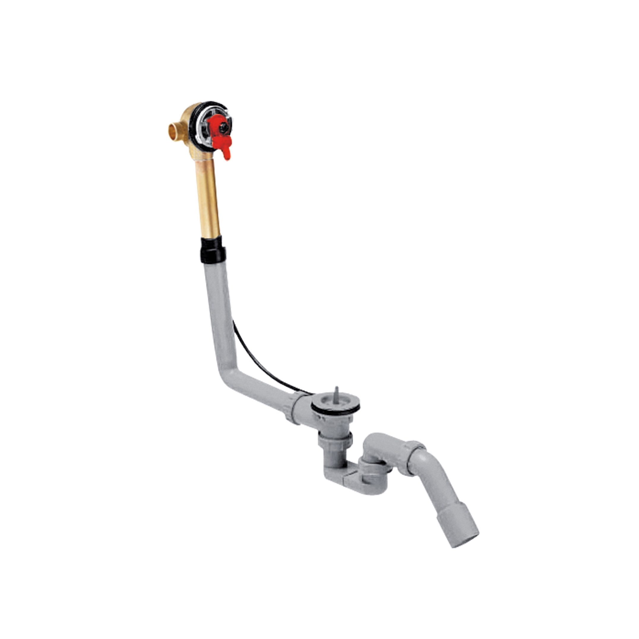 Display product hansgrohe Basic set for Exafill bath filler finish set with waste and overflow set for standard bath tubs from manufacturer Hansgrohe