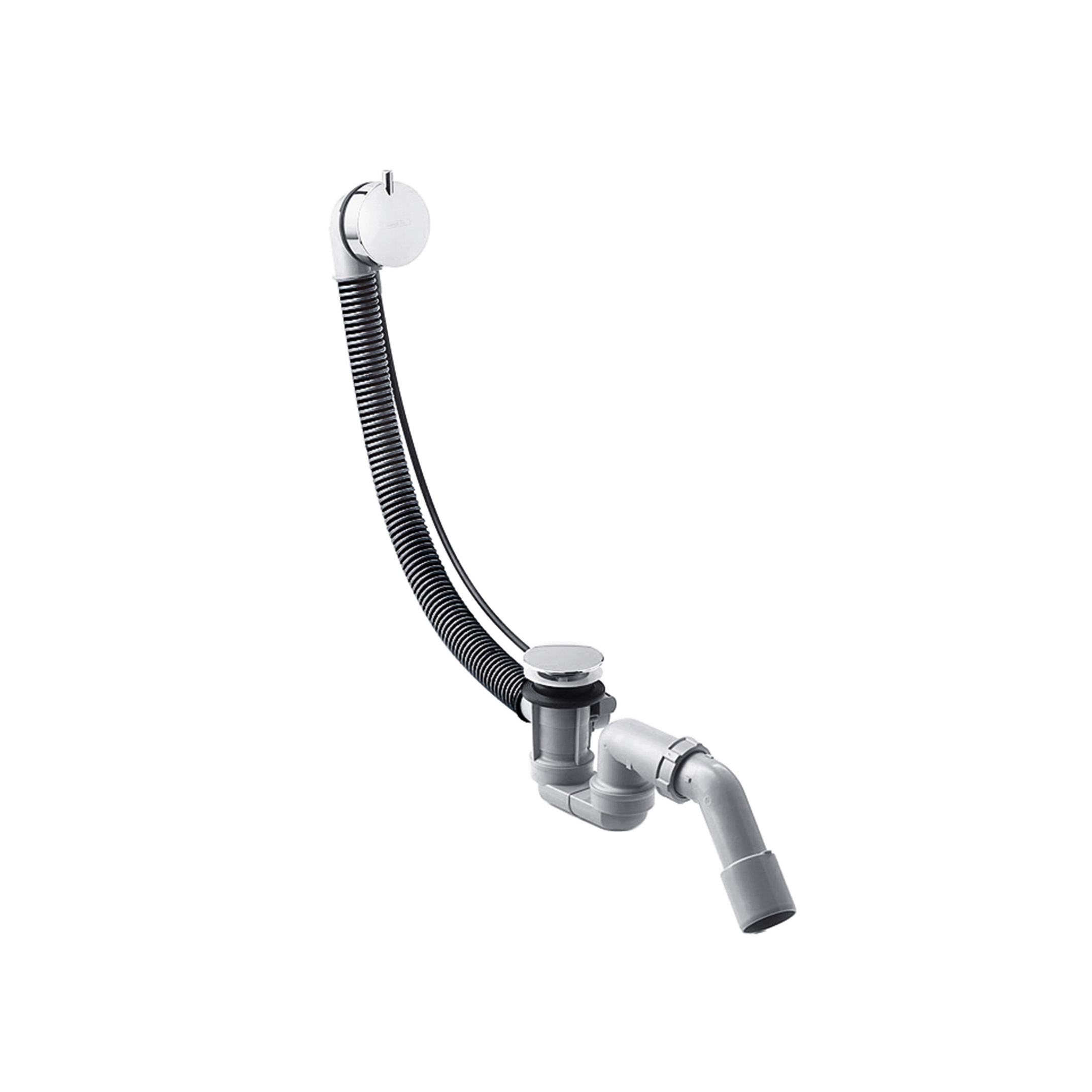 Display product hansgrohe Complete set with Flexaplus S finish set and waste and overflow set for standard bath tubs from manufacturer Hansgrohe