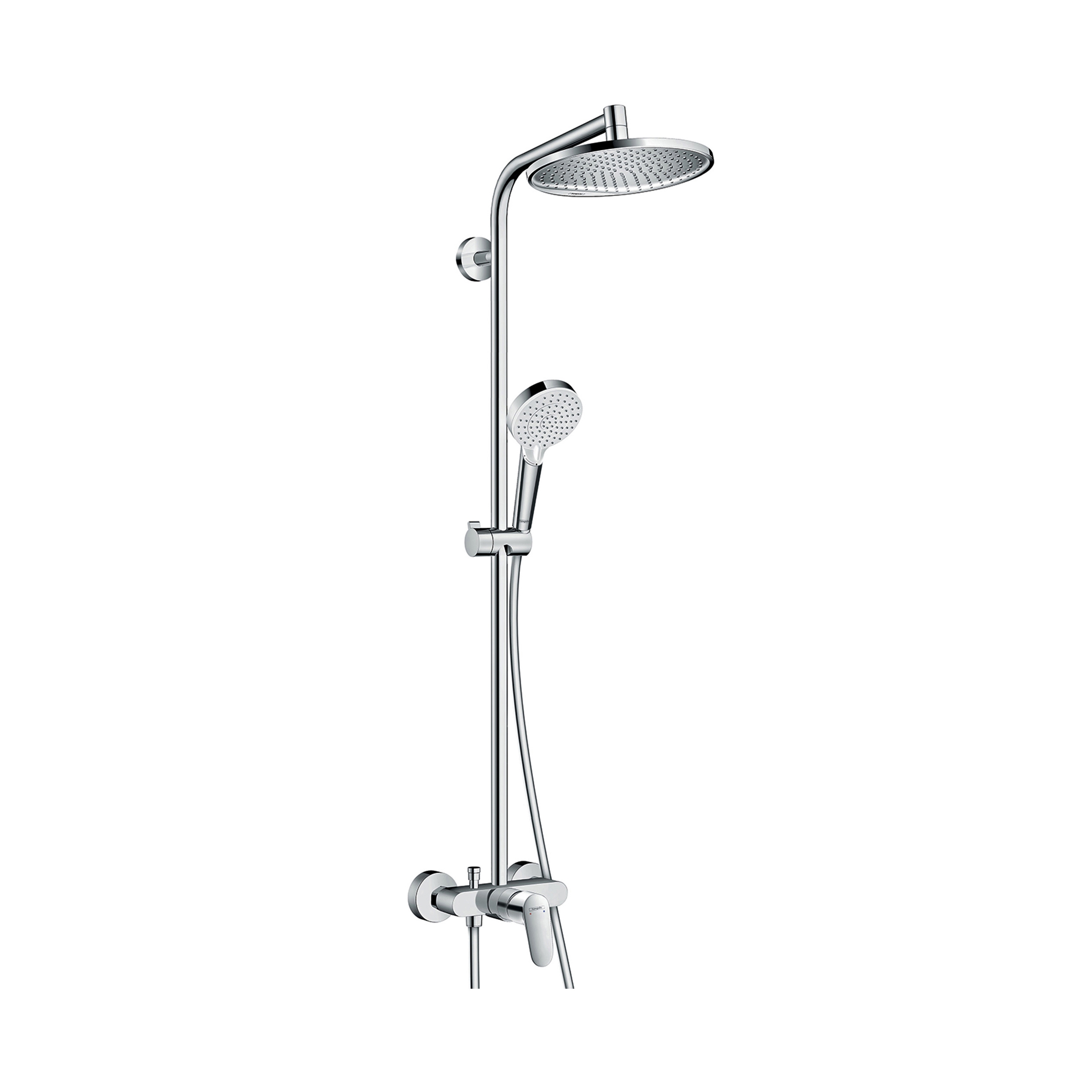 Display product hansgrohe Crometta S 240 1jet Showerpipe with single lever mixer from manufacturer Hansgrohe