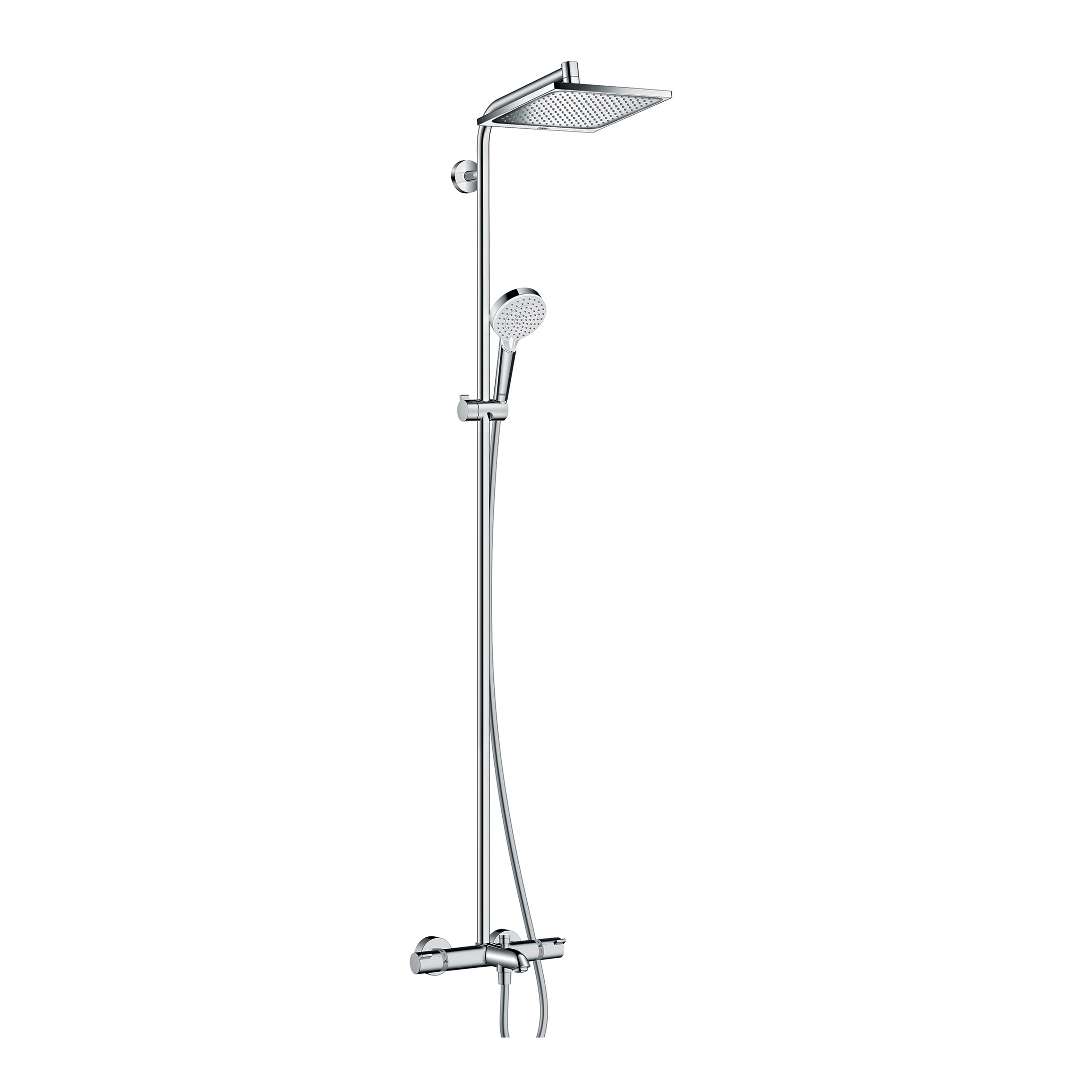 Display product hansgrohe Crometta E 240 1jet Showerpipe for bath tub from manufacturer Hansgrohe