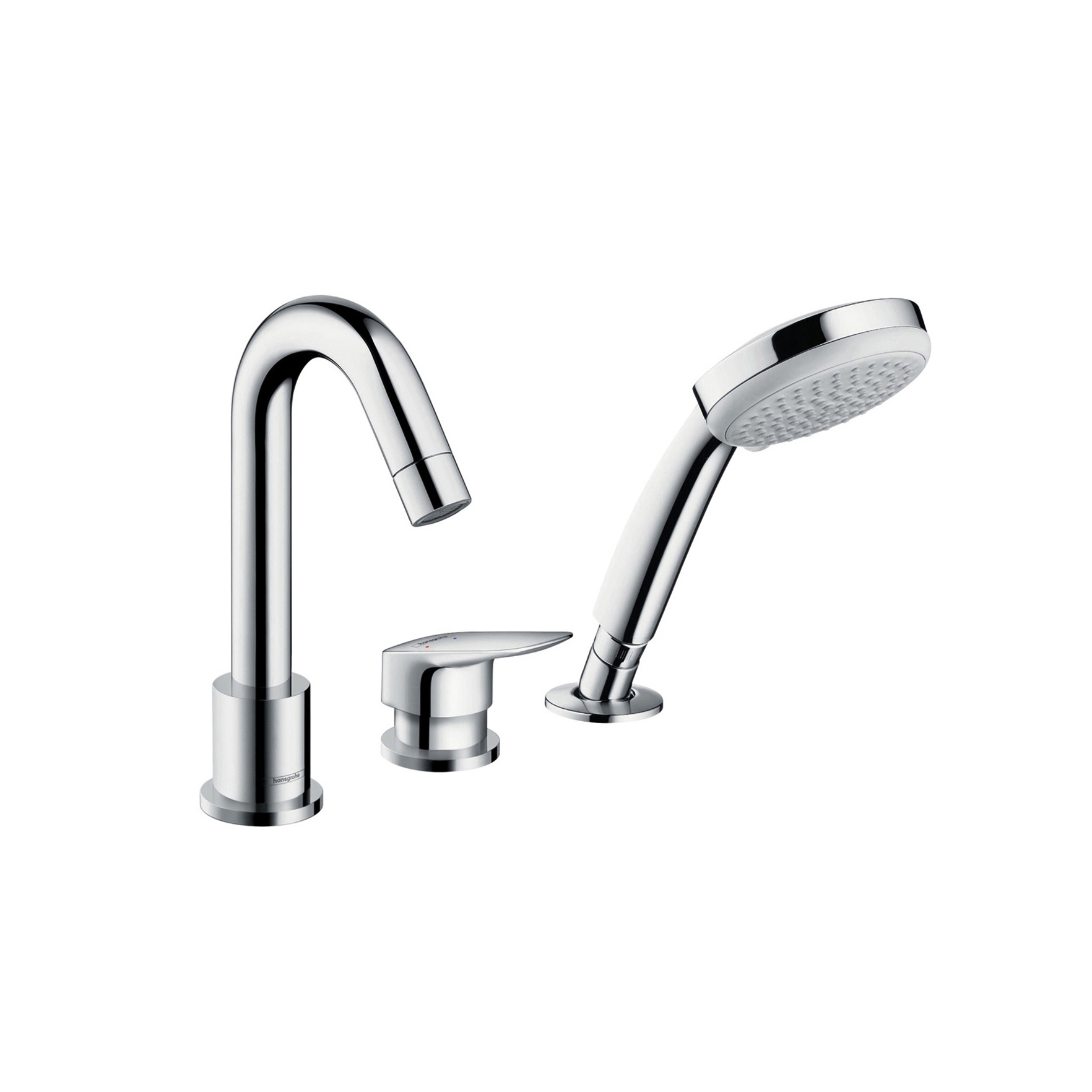 Display product hansgrohe Logis 3-hole rim mounted single lever bath mixer from manufacturer Hansgrohe