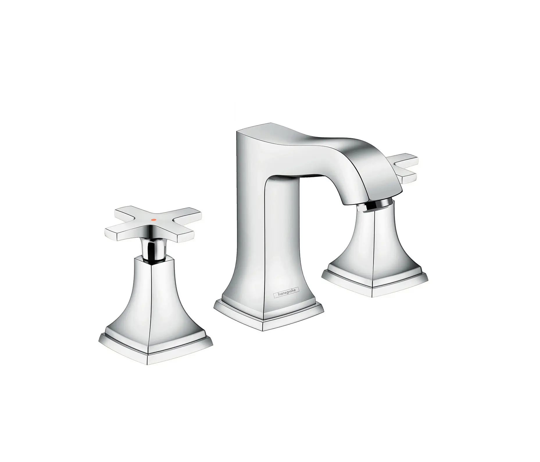 Hansgrohe - hansgrohe Metropol Classic 3-hole basin mixer 110 with cross handle, with pop-up waste set