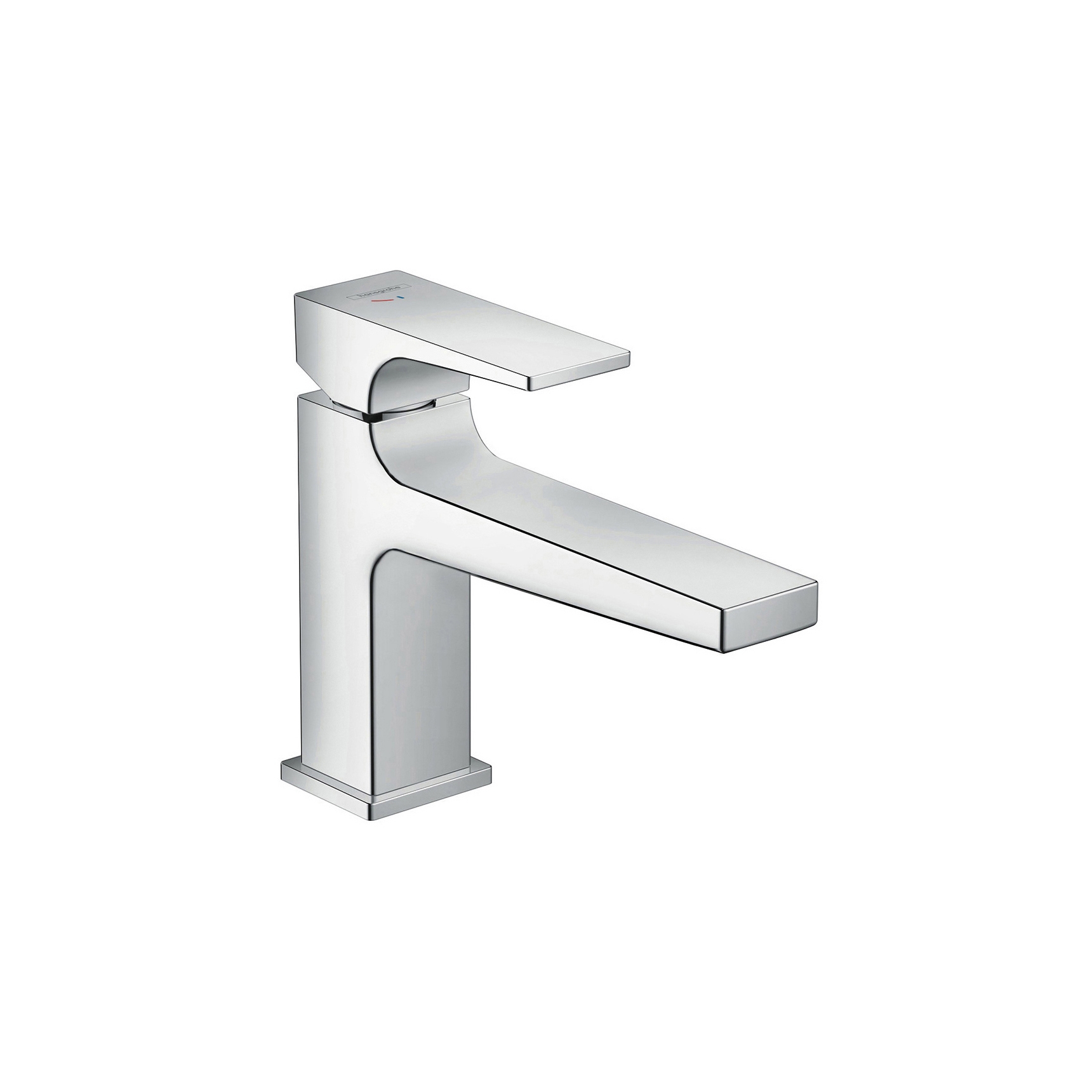 Display product hansgrohe Metropol Single lever basin mixer 100 CoolStart with lever handle and push-open waste set from manufacturer Hansgrohe