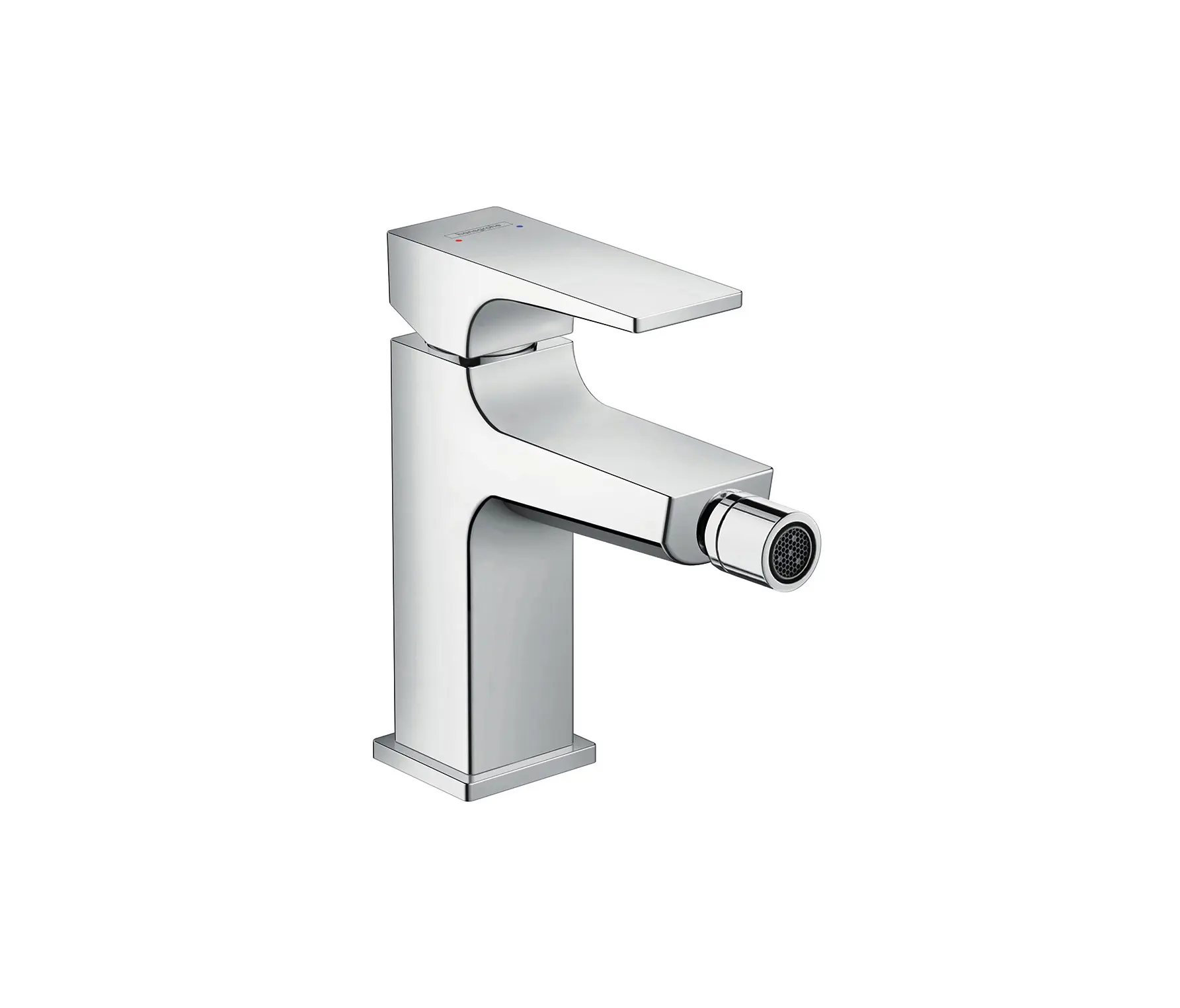 Hansgrohe - Metropol Mezclador monomando de bidé con manecilla plana y vaciador Push-Open