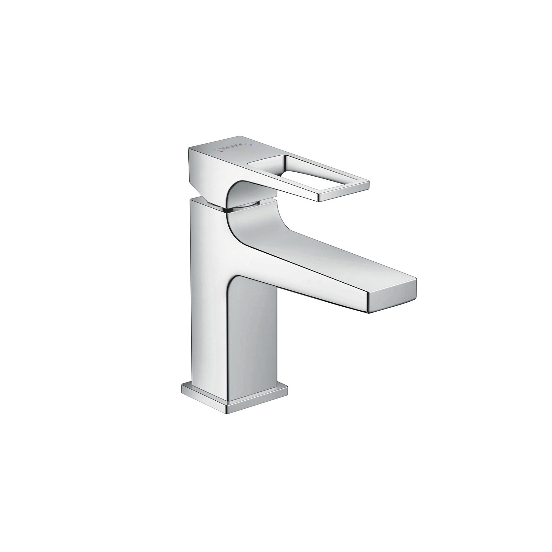Display product hansgrohe Metropol Single lever basin mixer 100 with loop handle and push-open waste set for hand washbasins from manufacturer Hansgrohe