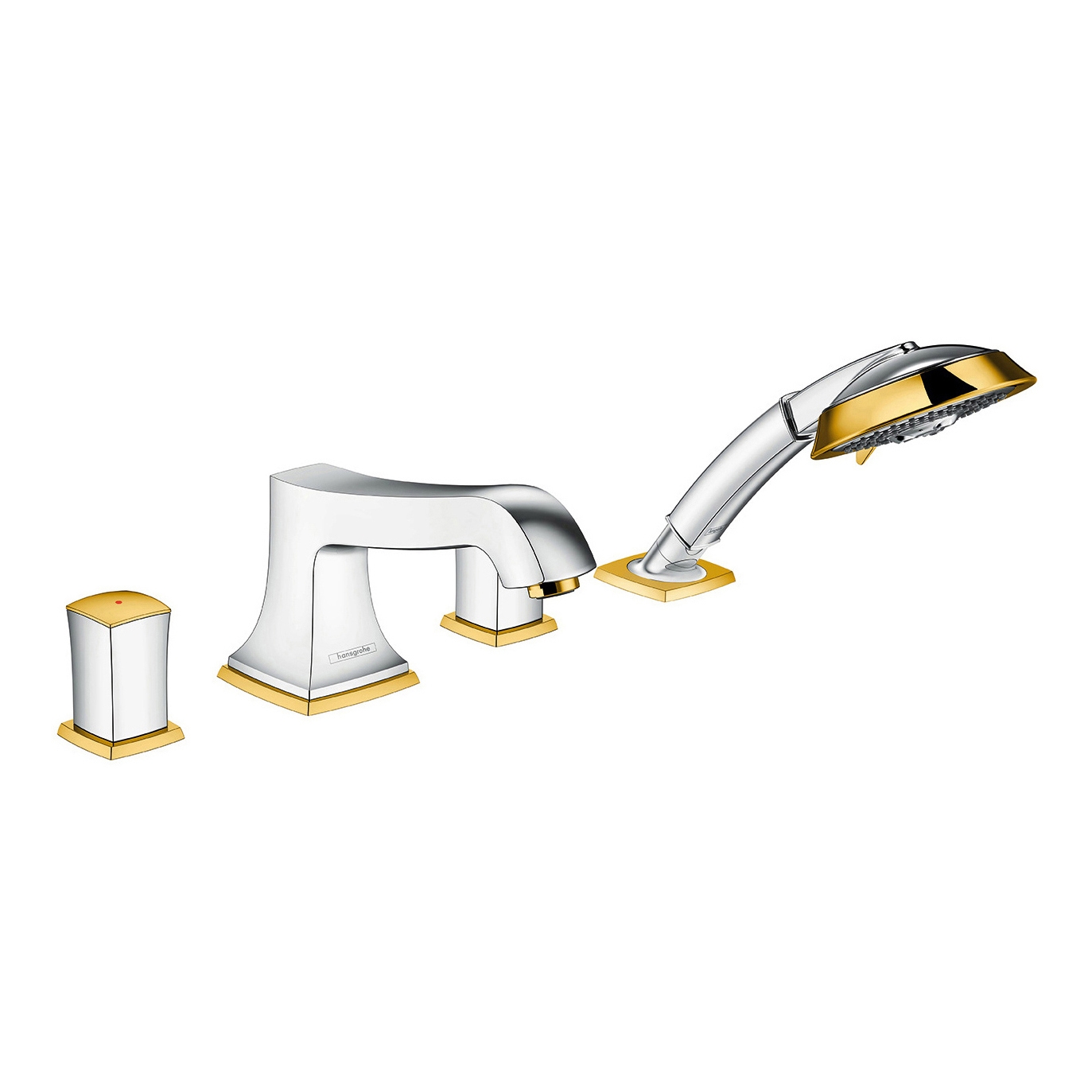 hansgrohe Metropol Classic Rubinetteria 4 fori bordo vasca con maniglia a pomo