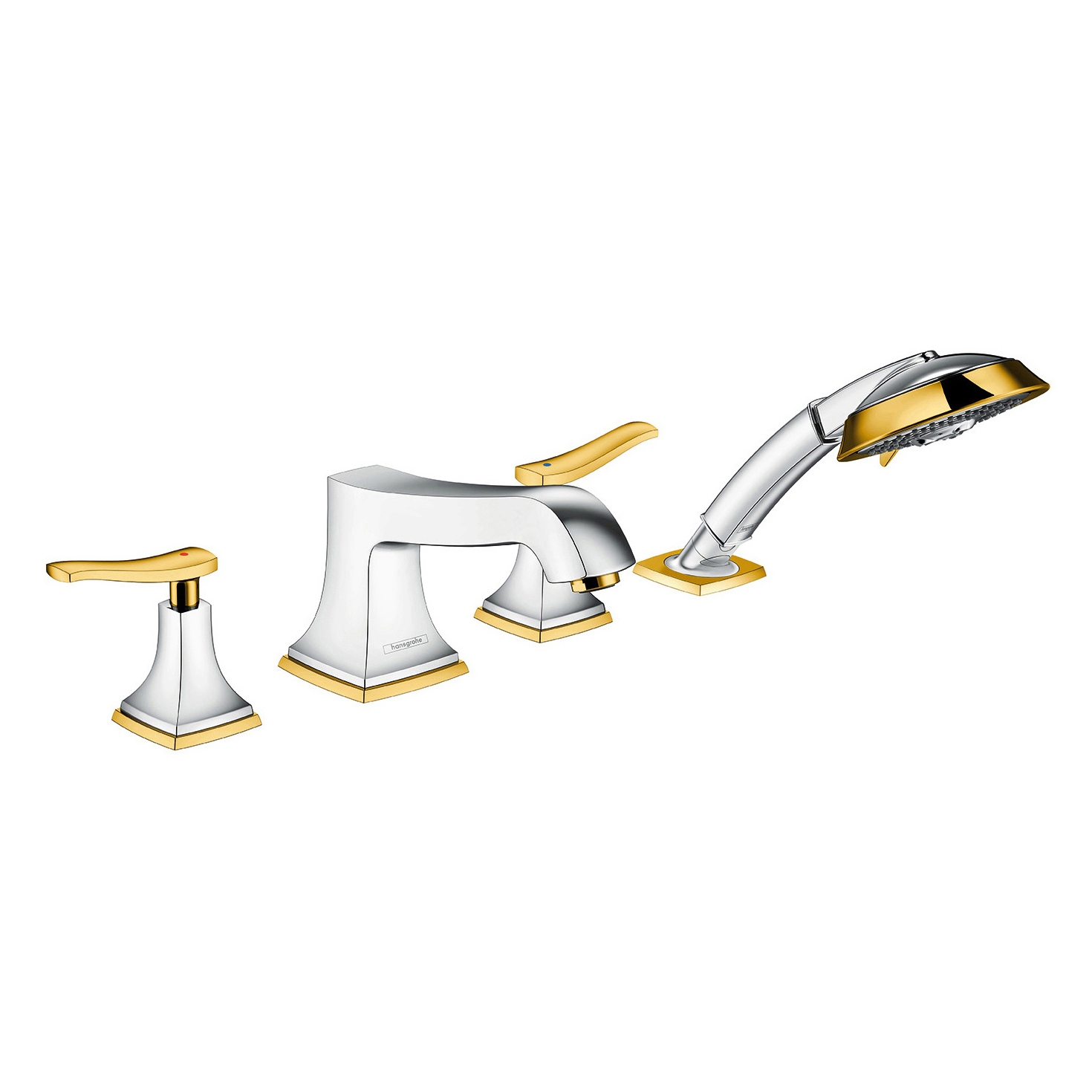 Display product hansgrohe Metropol Classic 4-hole rim mounted bath mixer with lever handle from manufacturer Hansgrohe