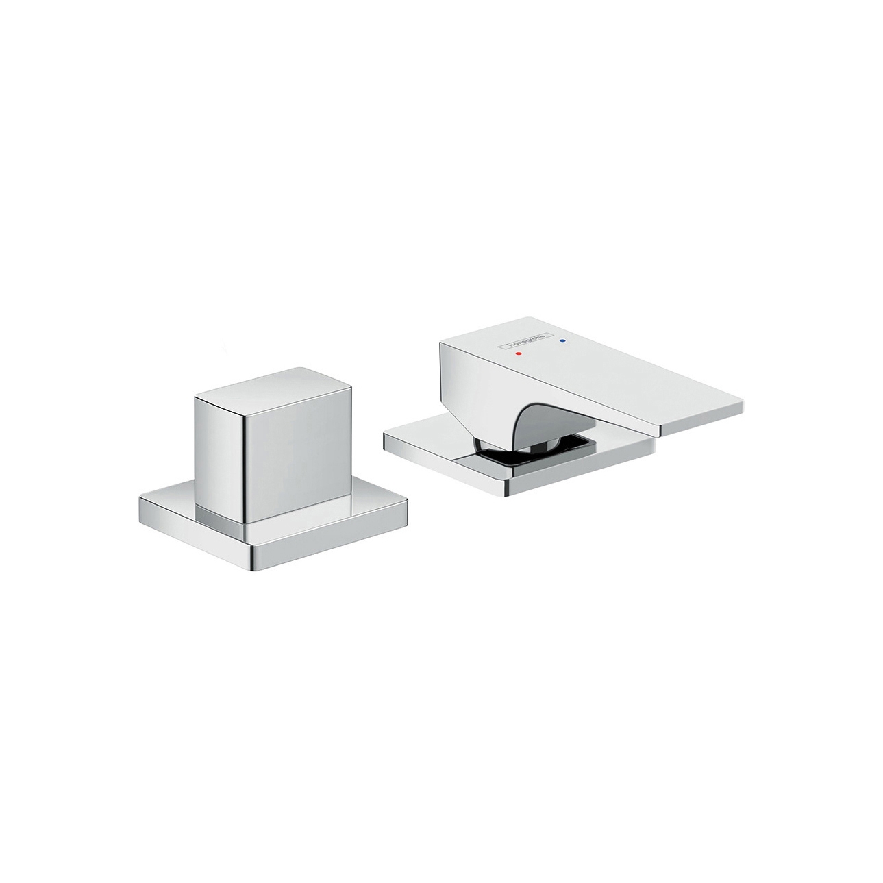 Display product hansgrohe Metropol 2-hole rim mounted single lever bath mixer with lever handle from manufacturer Hansgrohe