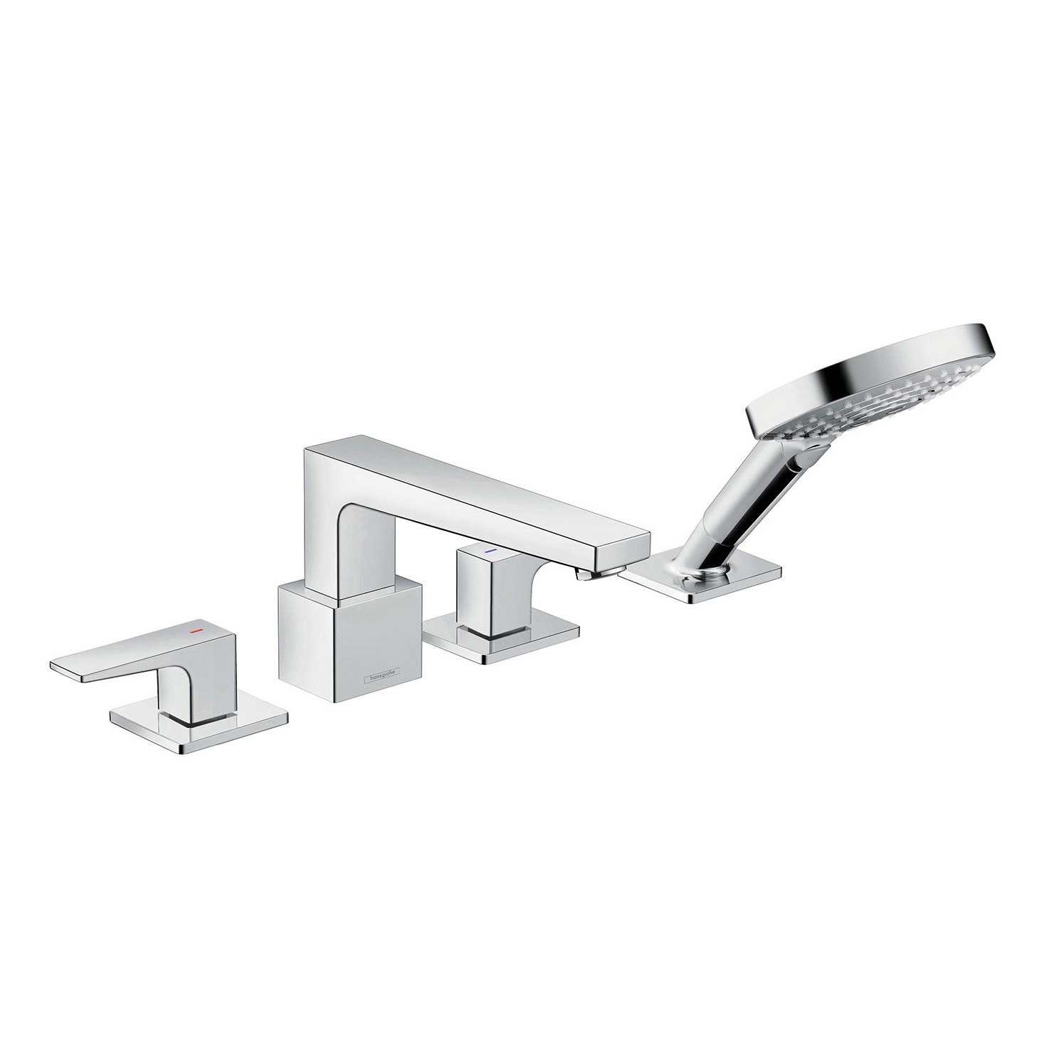 Vertoon produk hansgrohe Metropol 4-hole rim mounted bath mixer with lever handles van vervaardiger Hansgrohe