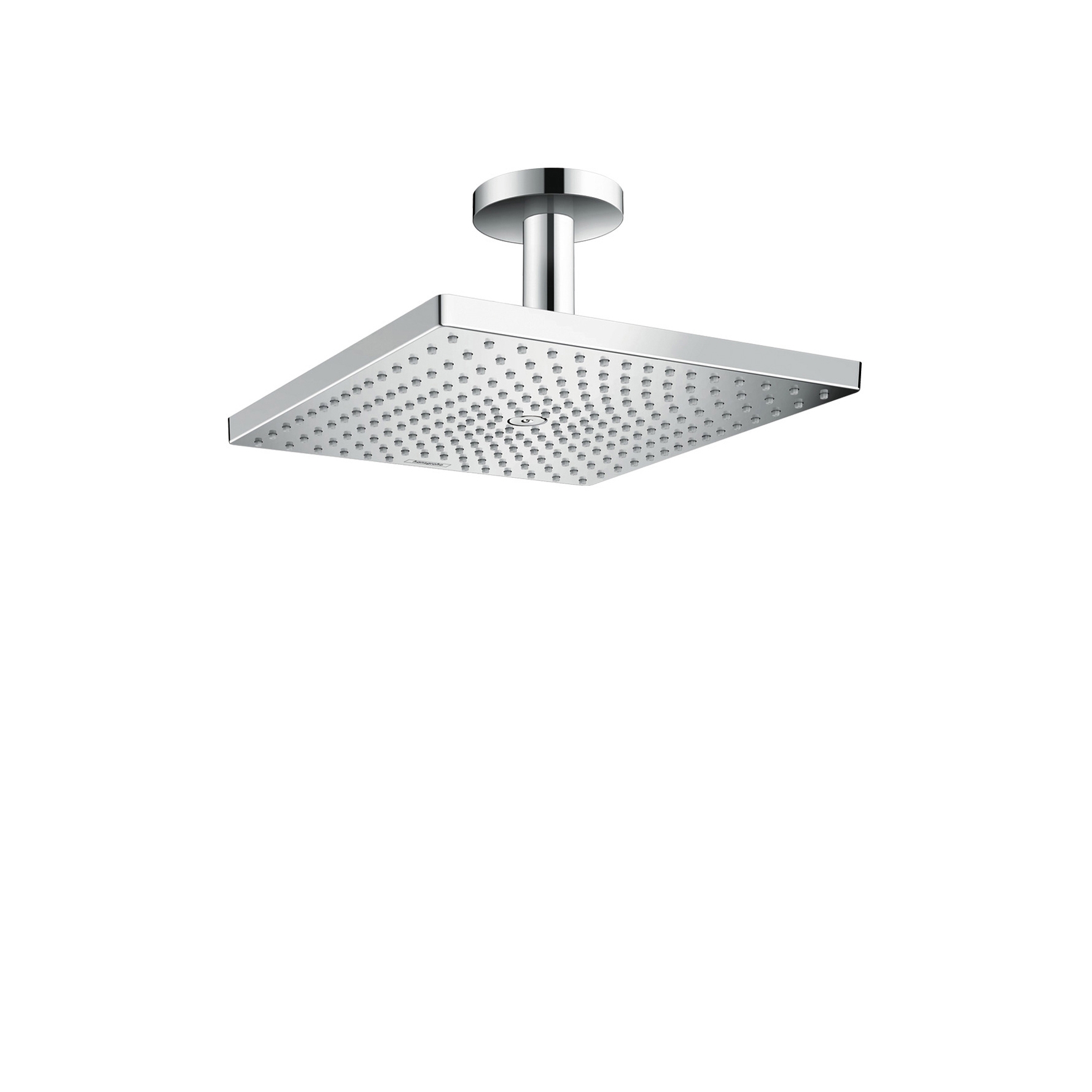 Display product hansgrohe Raindance E 300 Air 1jet overhead shower with ceiling connector 100 mm EcoSmart 9 l/min from manufacturer Hansgrohe