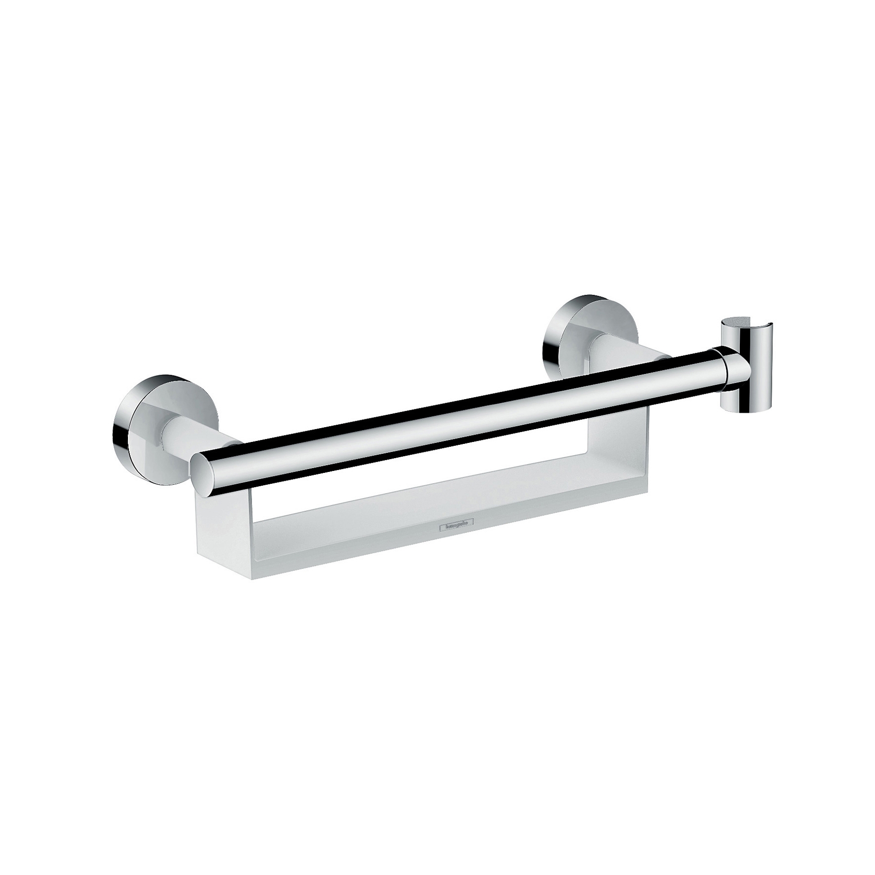 Vertoon produk Unica Grab handle Comfort with shelf and shower holder van vervaardiger Hansgrohe