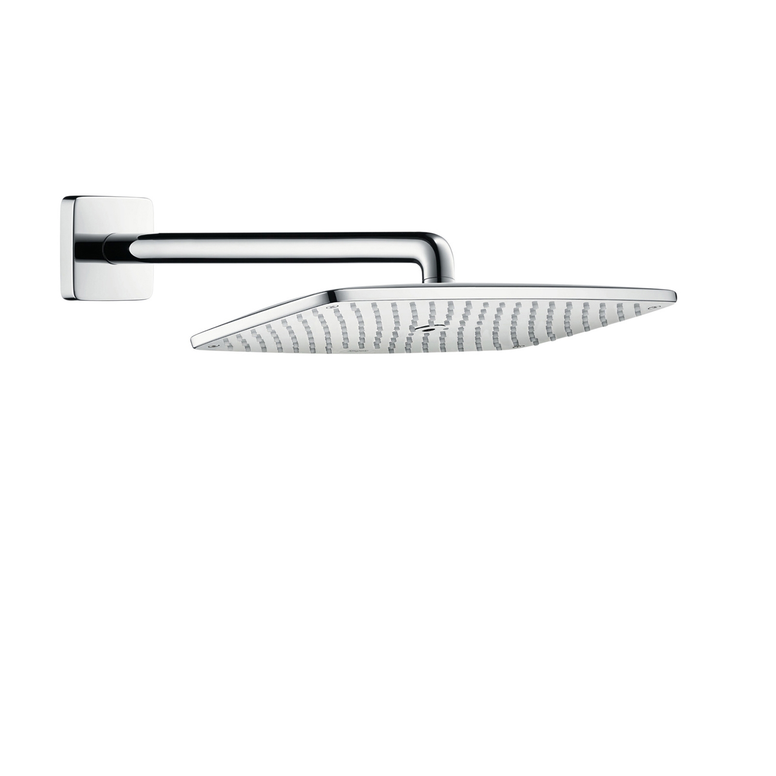 Display product Raindance E Overhead shower 360 1jet EcoSmart with shower arm from manufacturer Hansgrohe