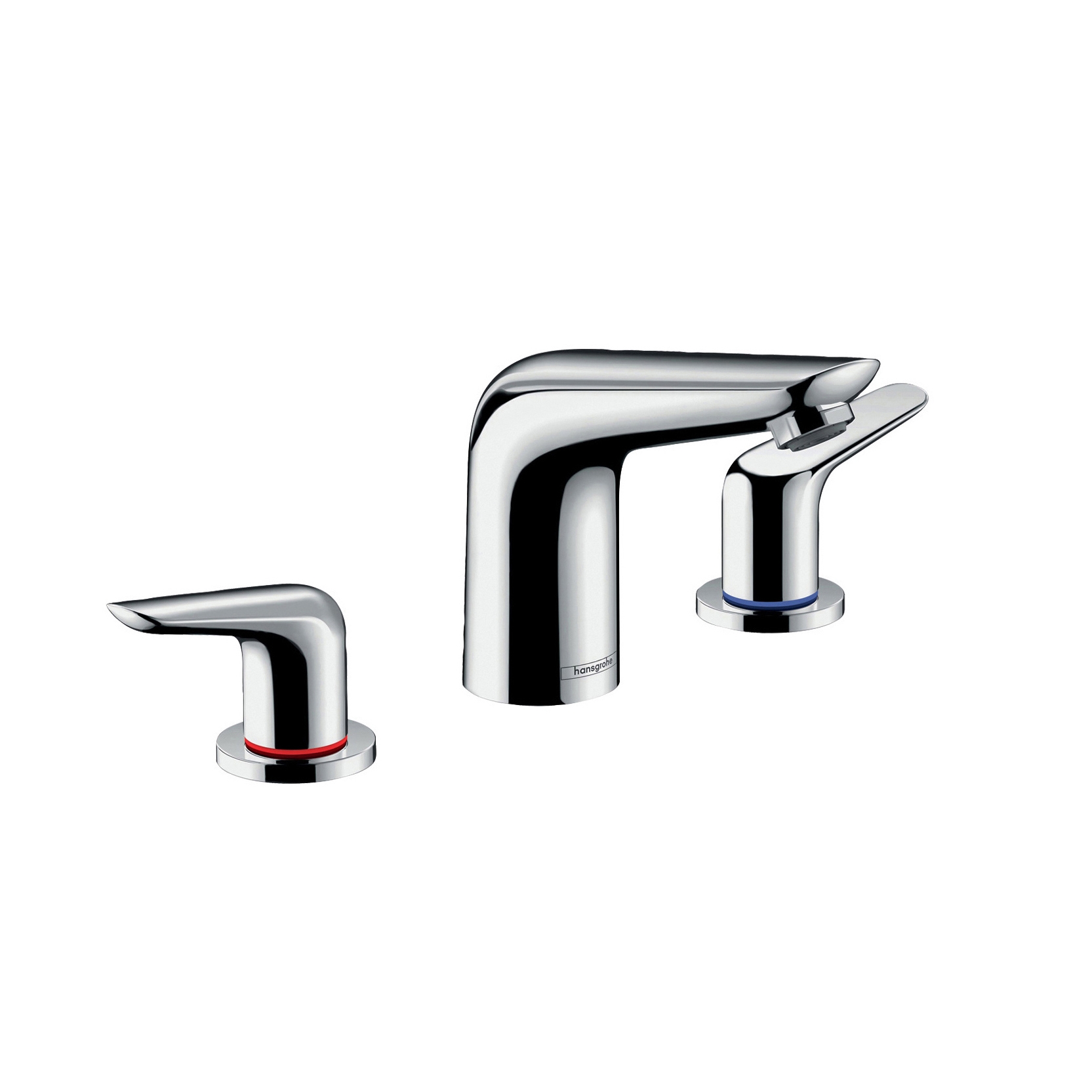 Display product hansgrohe Novus 3-hole basin mixer 100 with pop-up waste set from manufacturer Hansgrohe