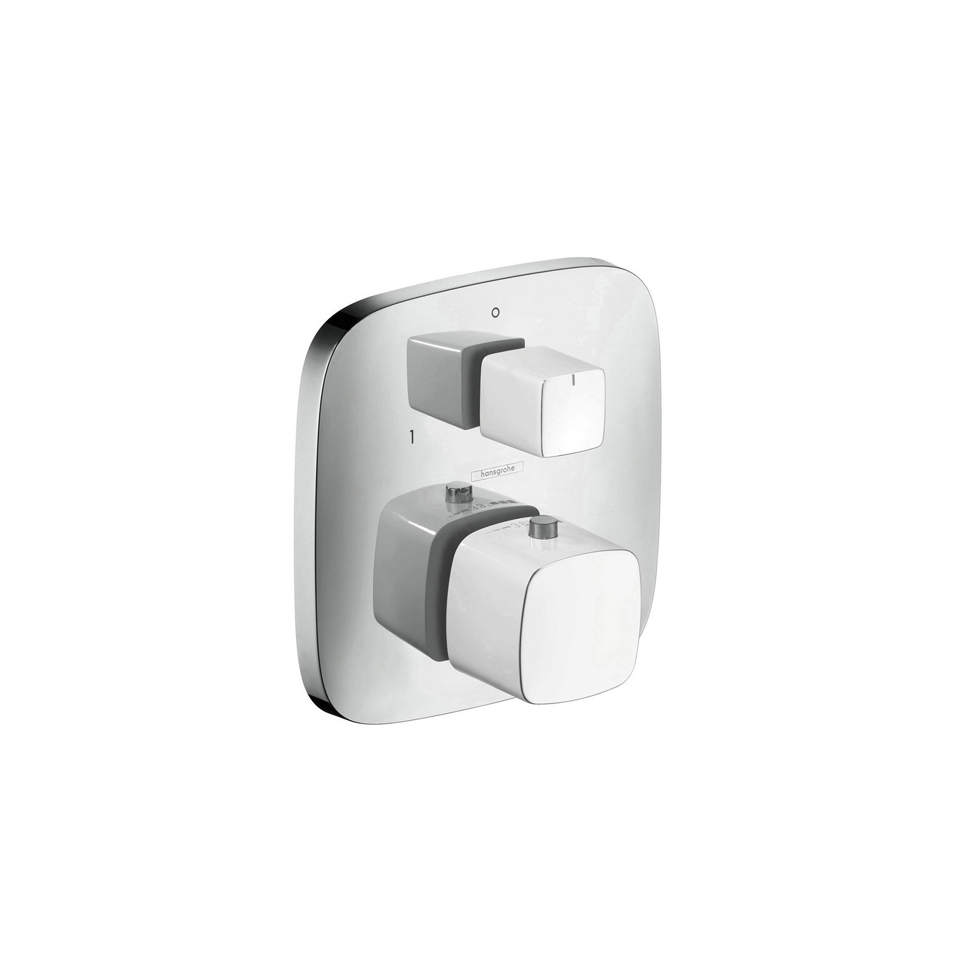 hansgrohe PuraVida Set de finition pour mitigeur thermostatique encastré avec robinet d'arrêt et inverseur