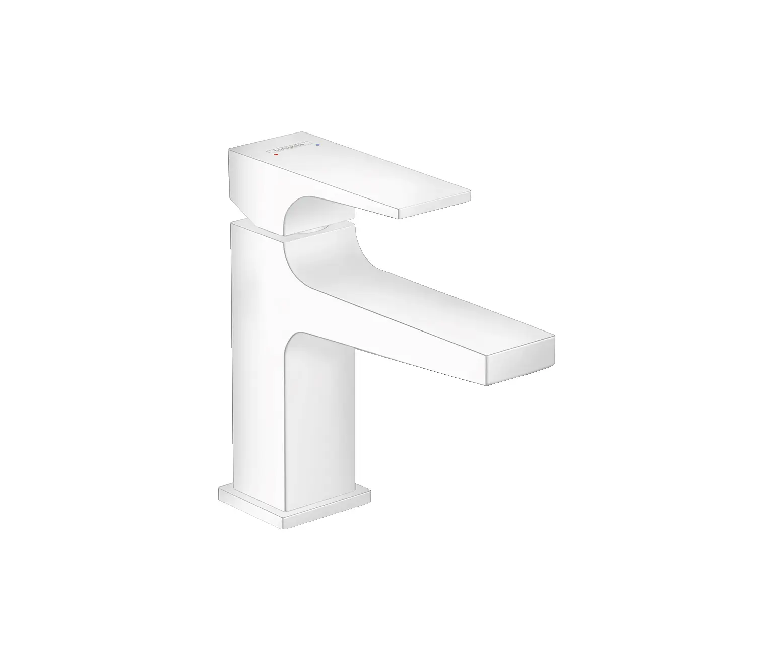 Hansgrohe - hansgrohe Metropol Single lever basin mixer 100 with lever handle and push-open waste set for hand washbasins
