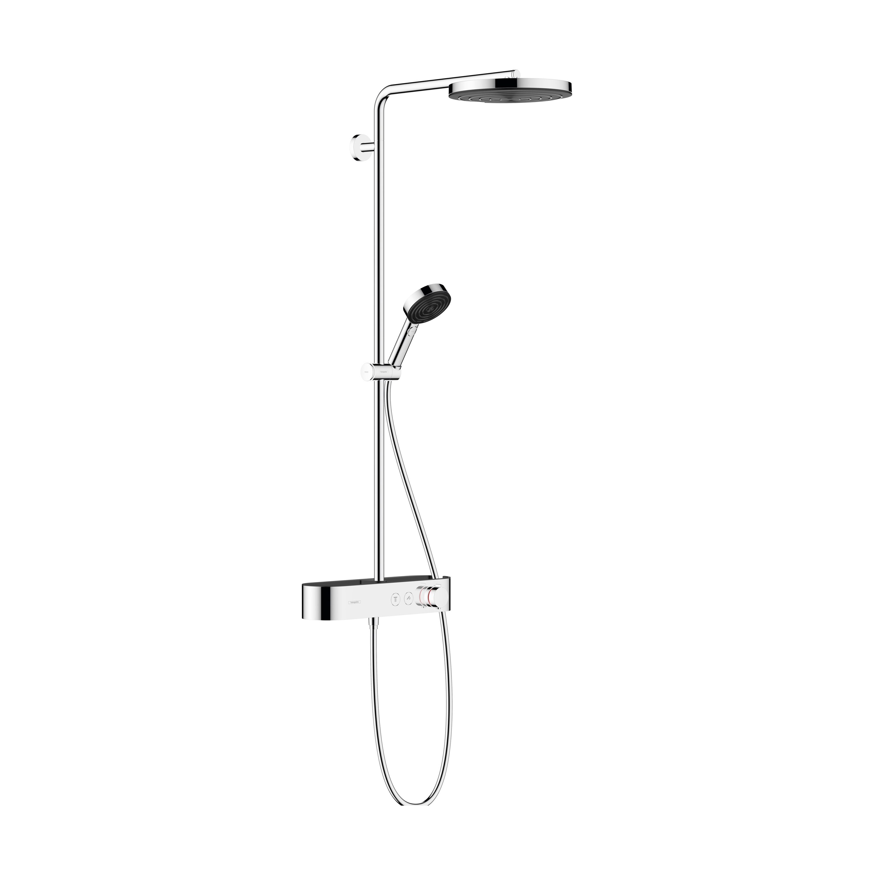 Display product hansgrohe Pulsify Showerpipe 260 1jet with ShowerTablet Select 400 from manufacturer Hansgrohe