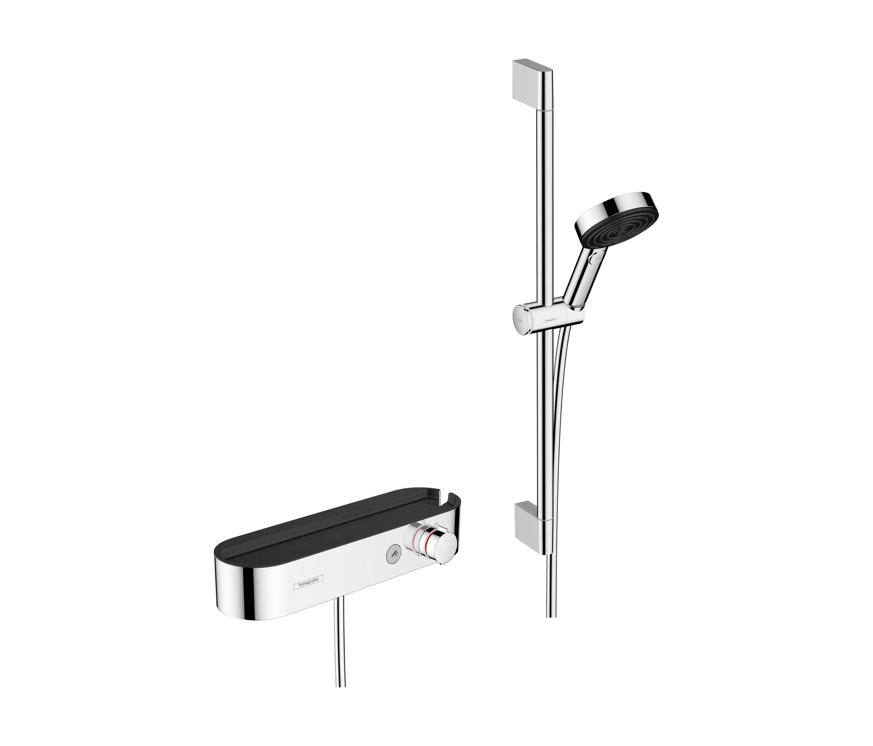 Hansgrohe - hansgrohe Pulsify Select Shower system 105 3jet Relaxation with hand shower, thermostat, shower bar 65 cm, slider and shower hose