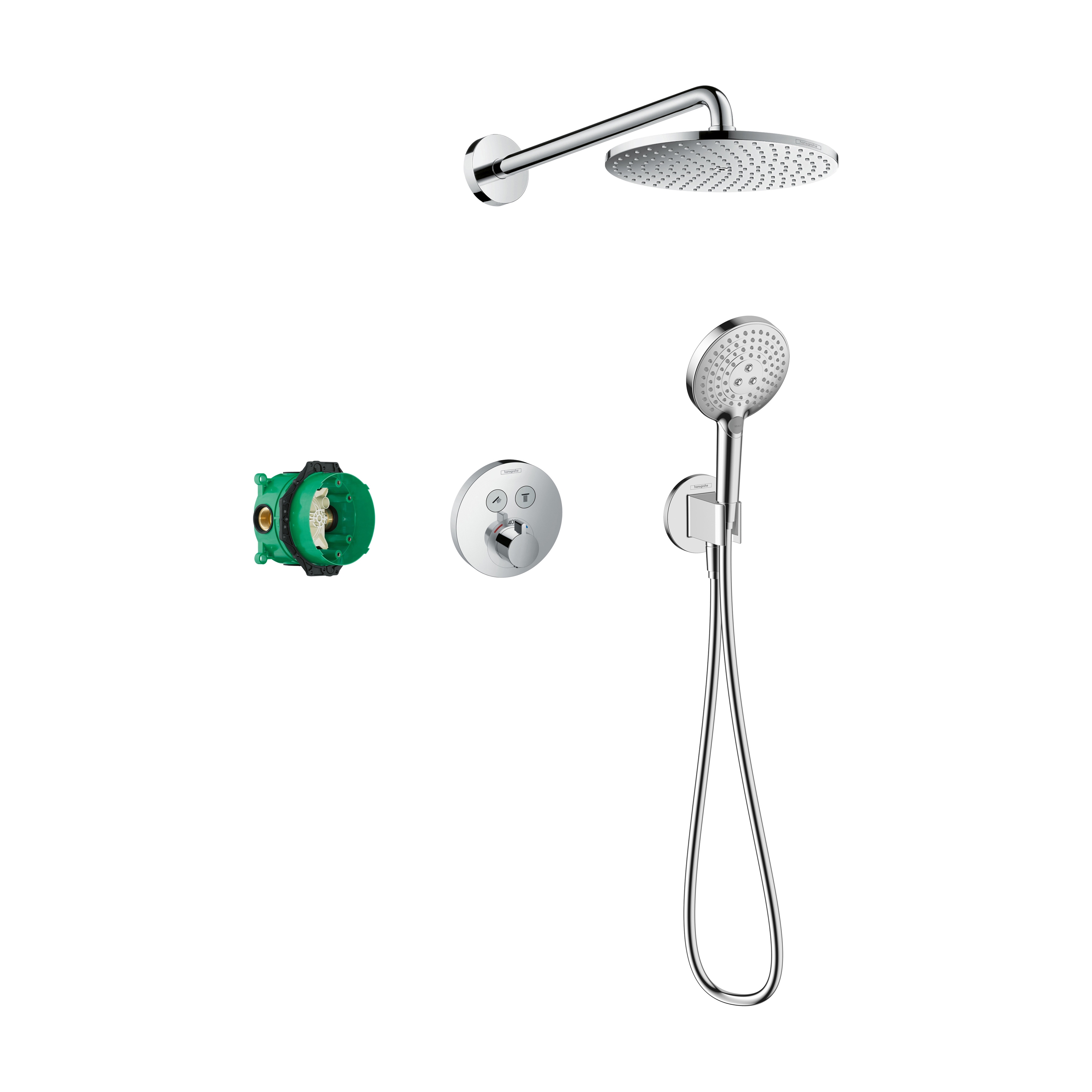 Display product hansgrohe Raindance S Shower system 240 1 jet PowderRain with ShowerSelect S from manufacturer Hansgrohe
