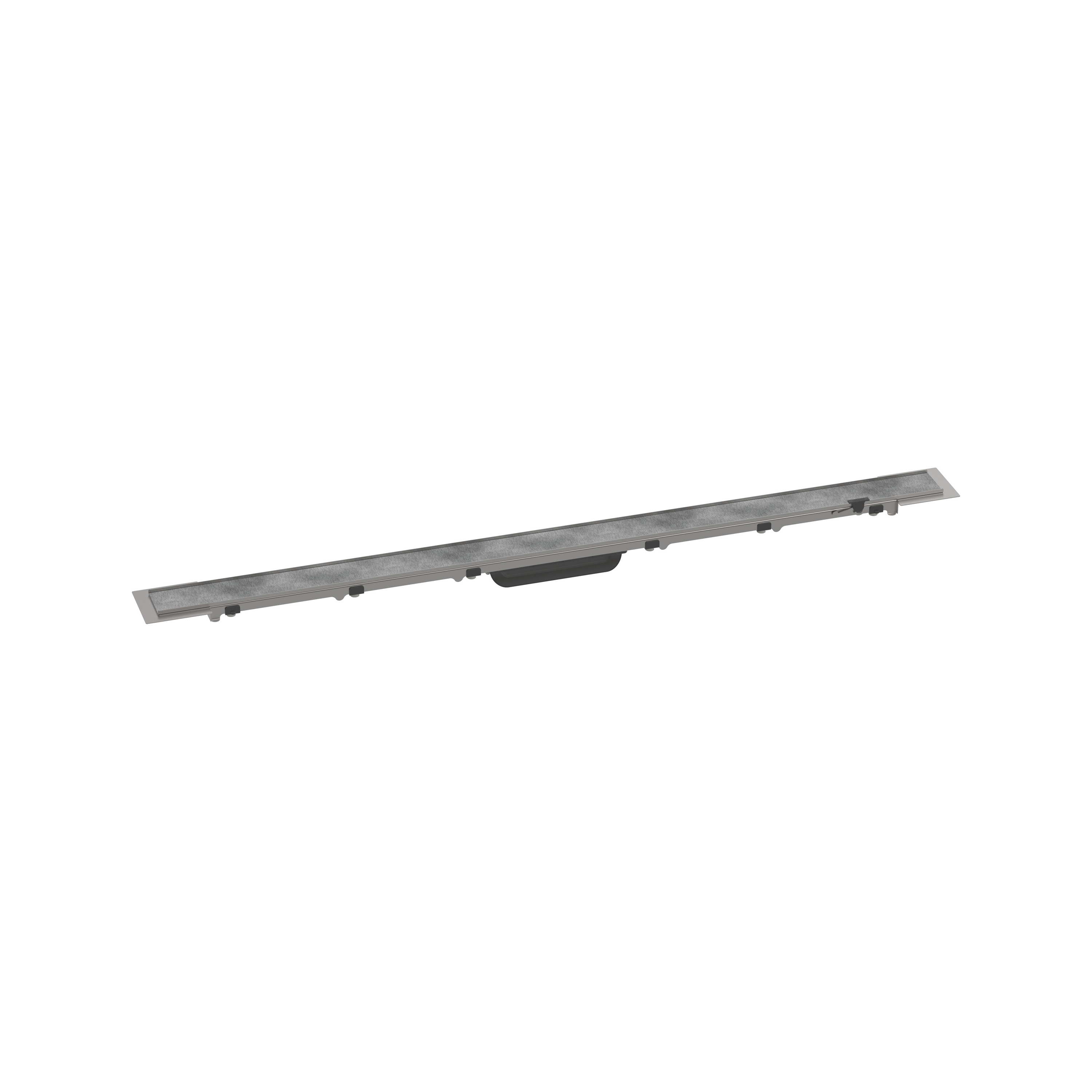 Display product hansgrohe RainDrain Rock Finish set shower drain 100 cm cuttable and tileable from manufacturer Hansgrohe