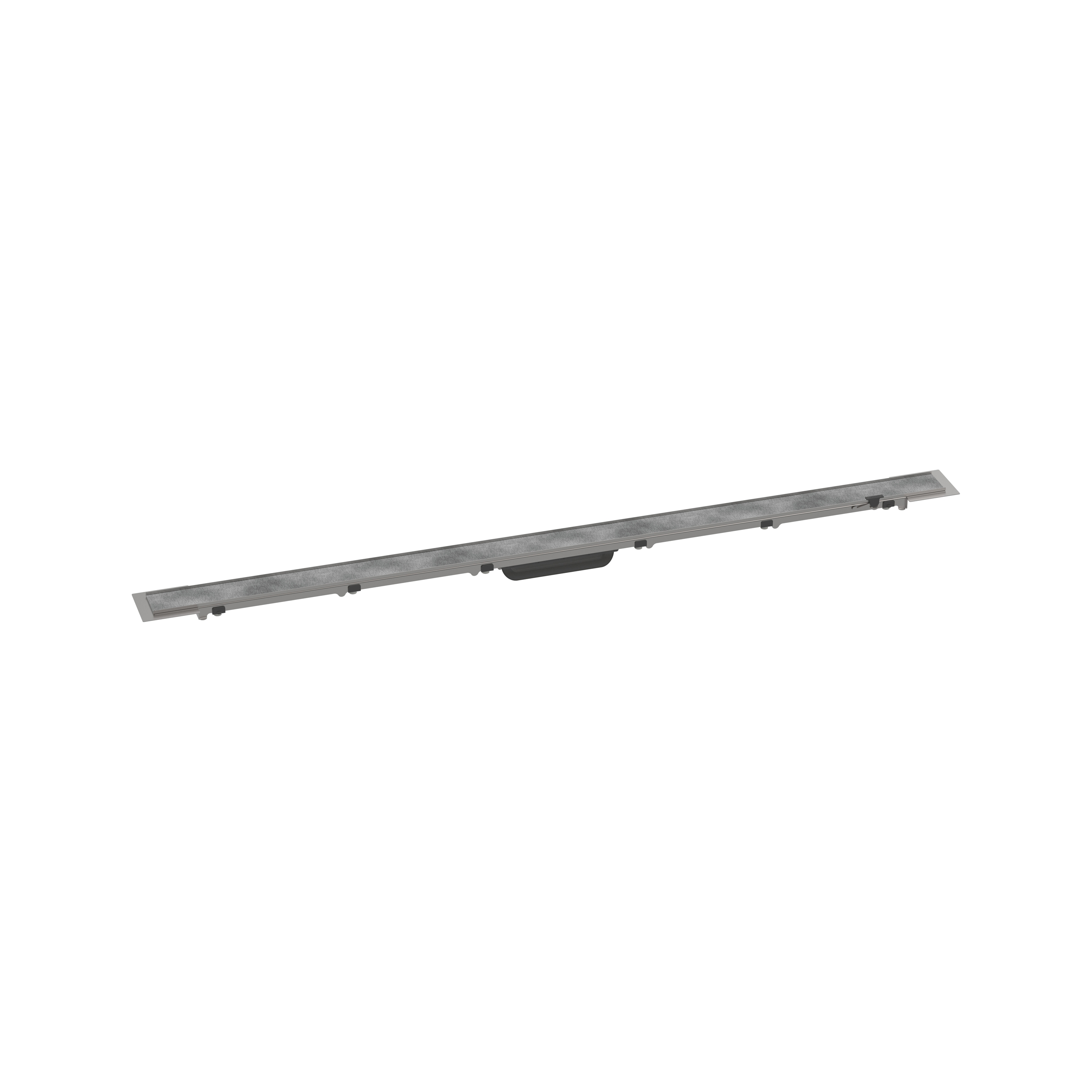 Display product hansgrohe RainDrain Rock Finish set shower drain 120 cm cuttable and tileable from manufacturer Hansgrohe