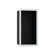 hansgrohe XtraStoris Individual Nicho de pared negro mate con marco de diseño 30 x 15 x 10 cm