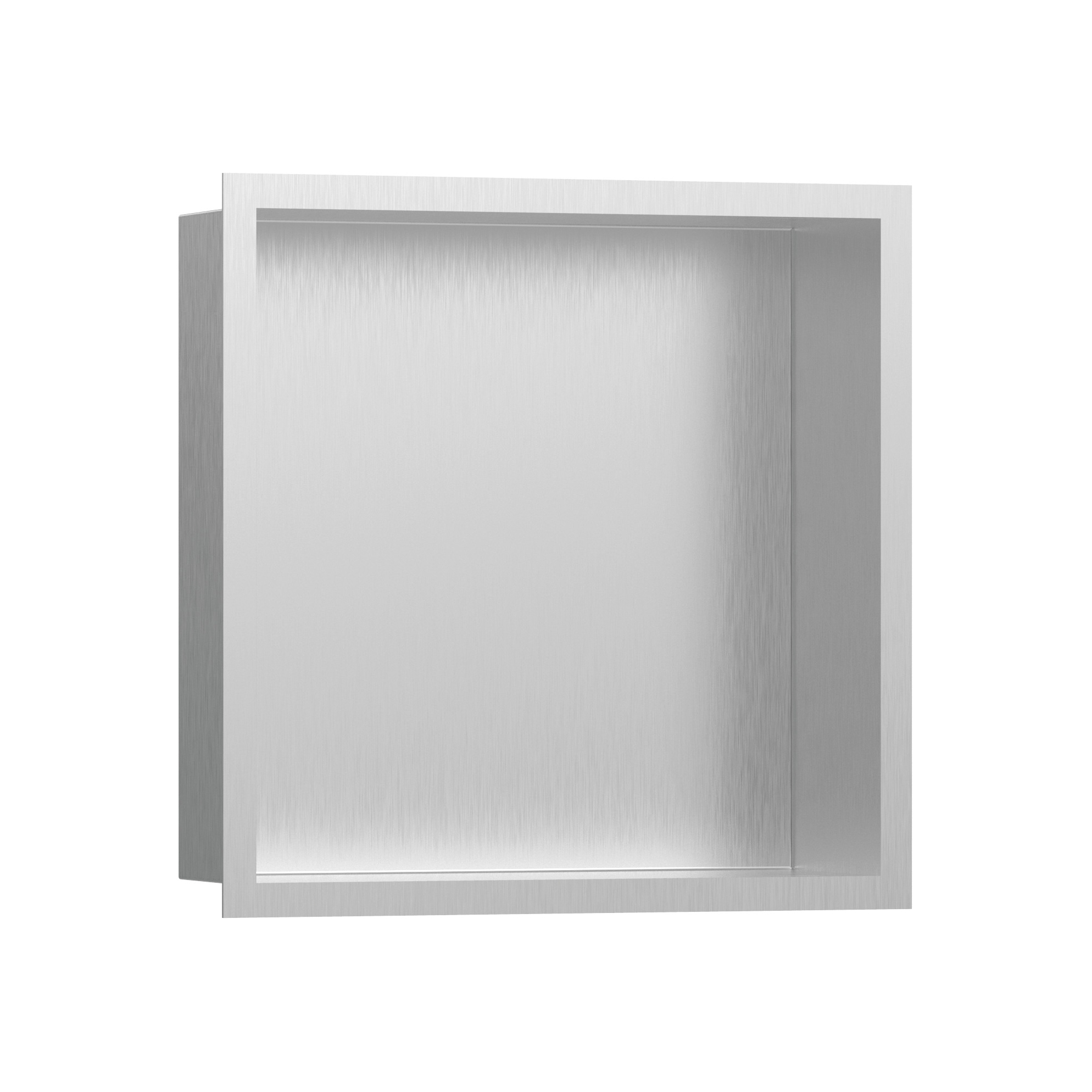 Mostrar el producto hansgrohe XtraStoris Individual Wall niche Brushed Stainless Steel with design frame 30 x 30 x 10 cm del fabricante Hansgrohe