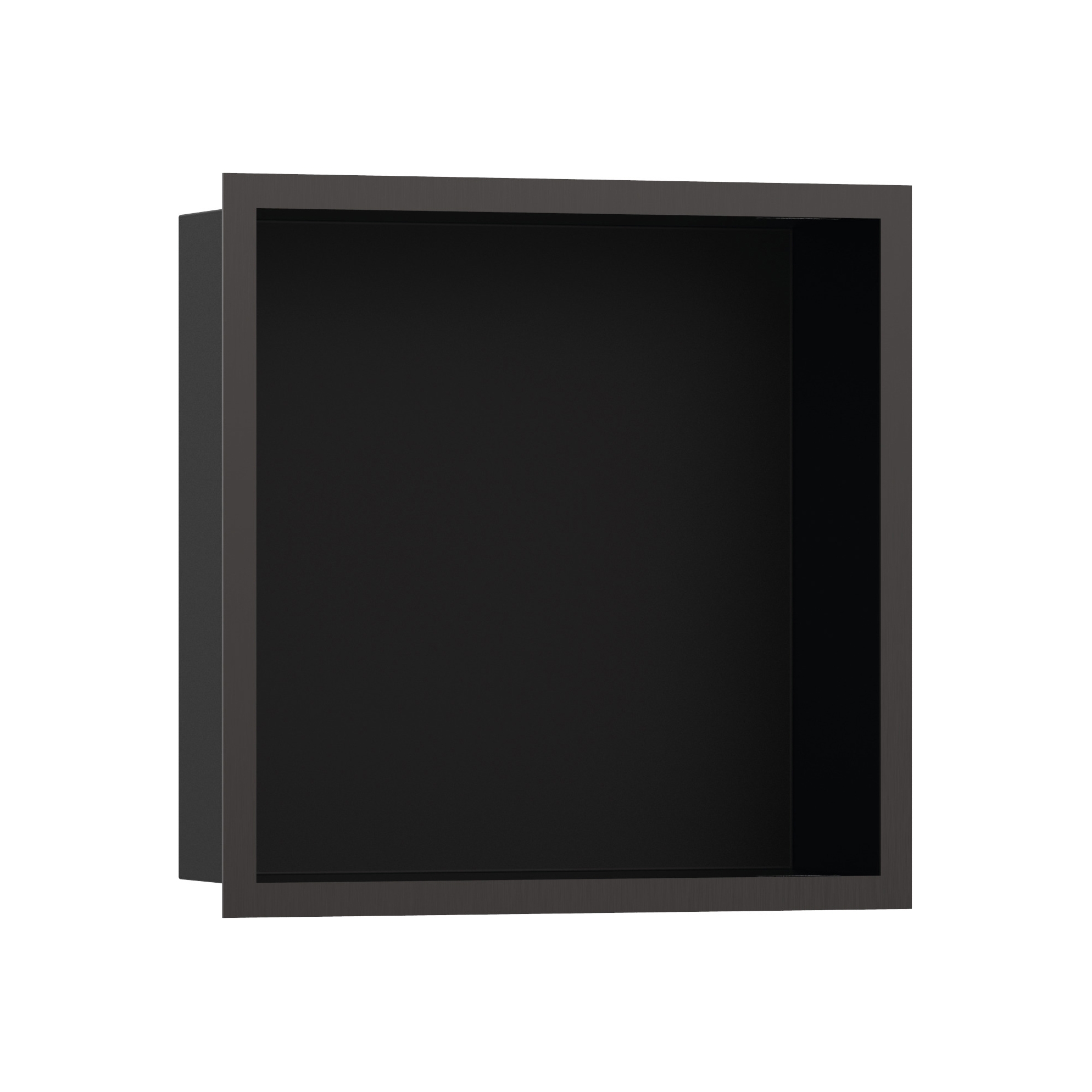 hansgrohe XtraStoris Individual Wall niche Matt Black with design frame 30 x 30 x 10 cm