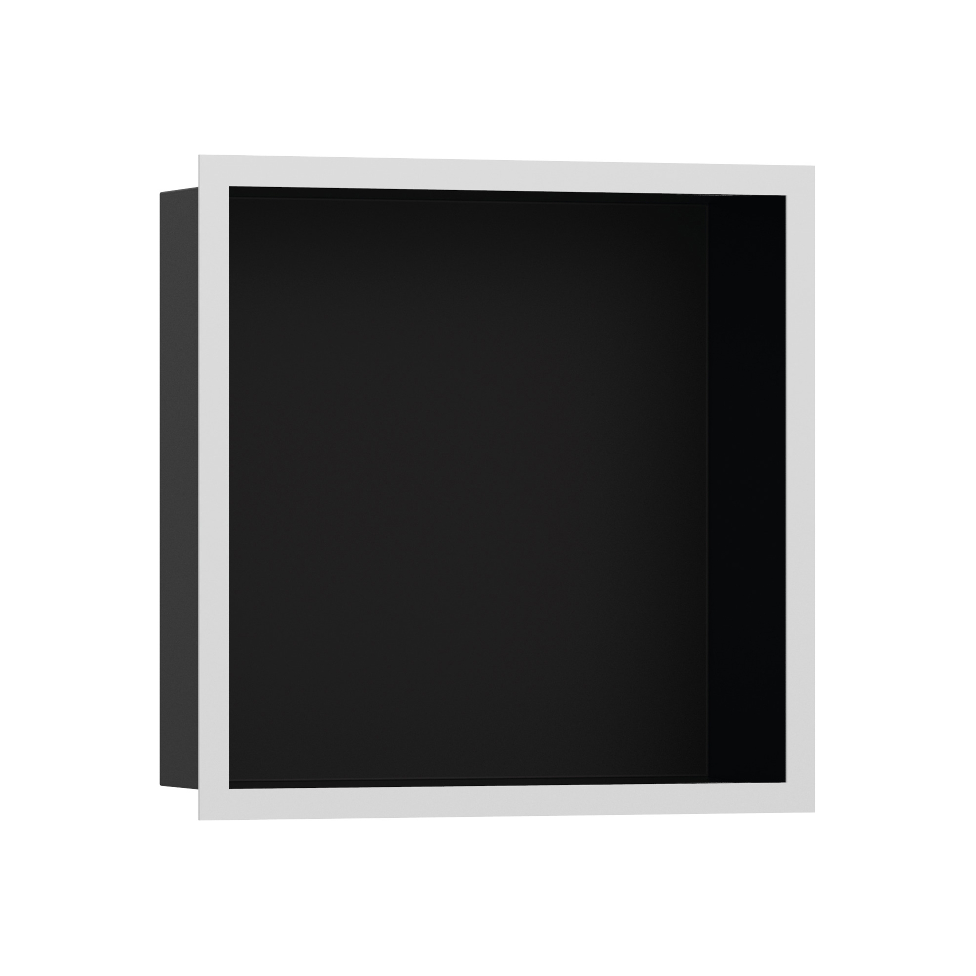 hansgrohe XtraStoris Individual Wall niche Matt Black with design frame 30 x 30 x 10 cm
