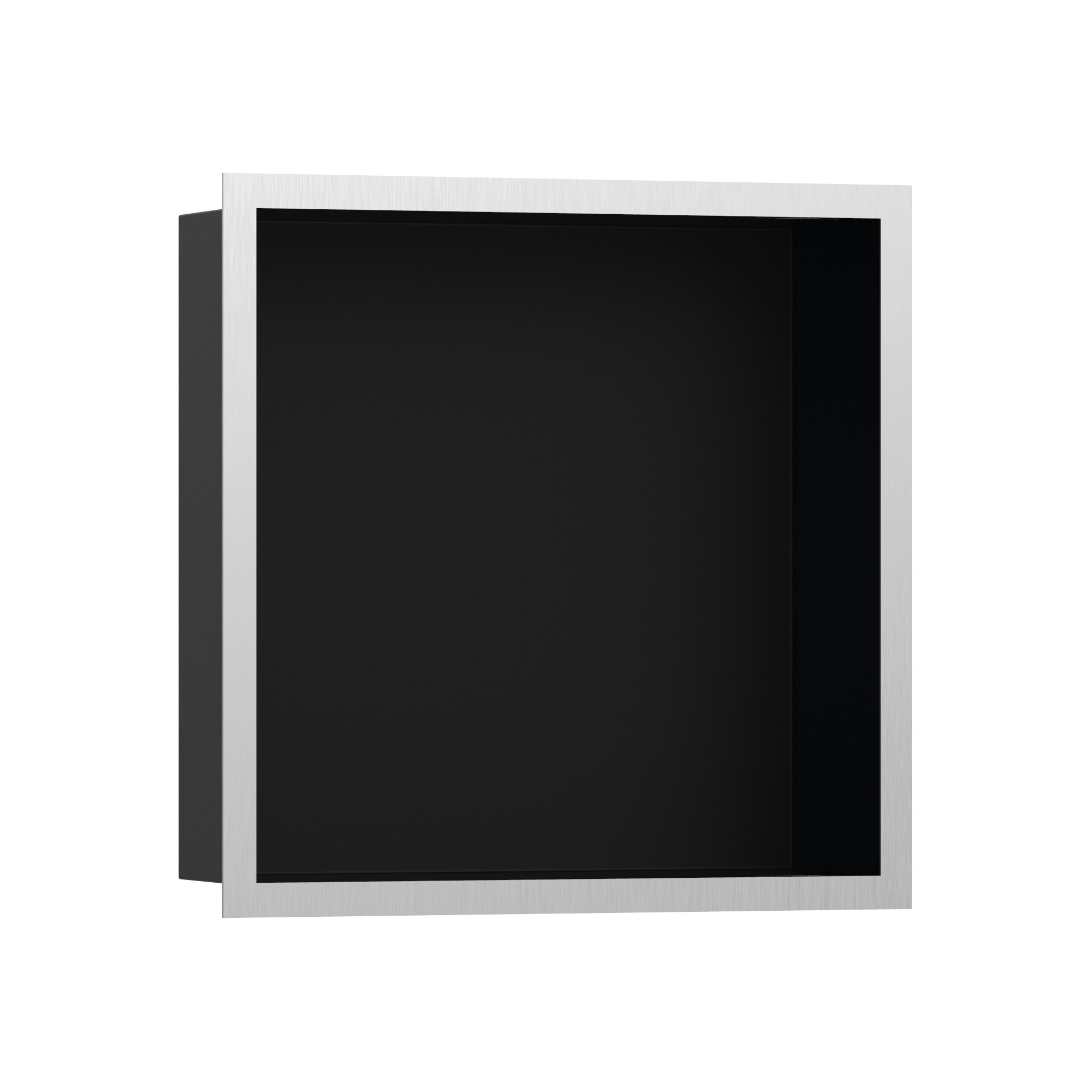 hansgrohe XtraStoris Individual Wall niche Matt Black with design frame 30 x 30 x 10 cm