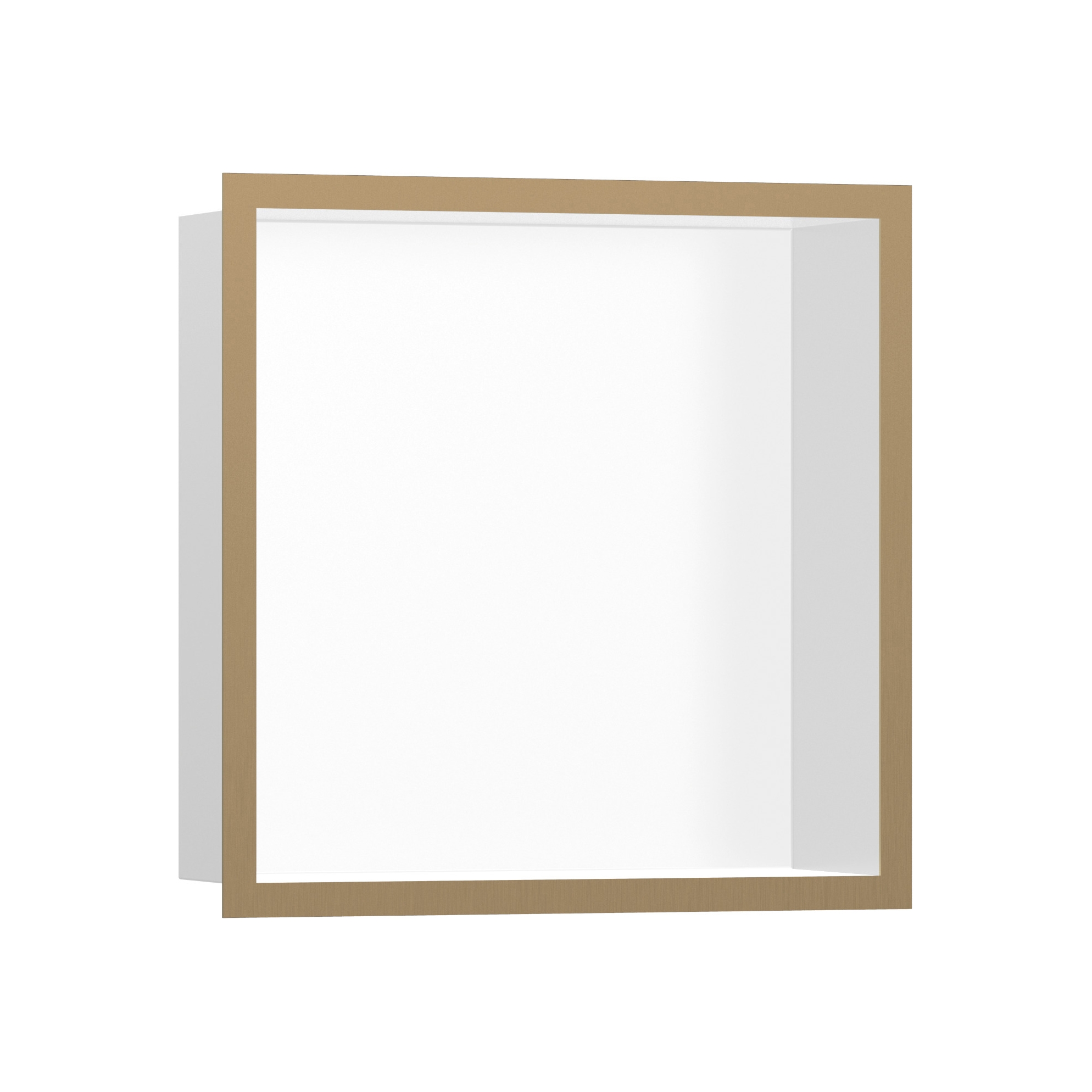 hansgrohe XtraStoris Individual Wall niche Matt White with design frame 30 x 30 x 10 cm