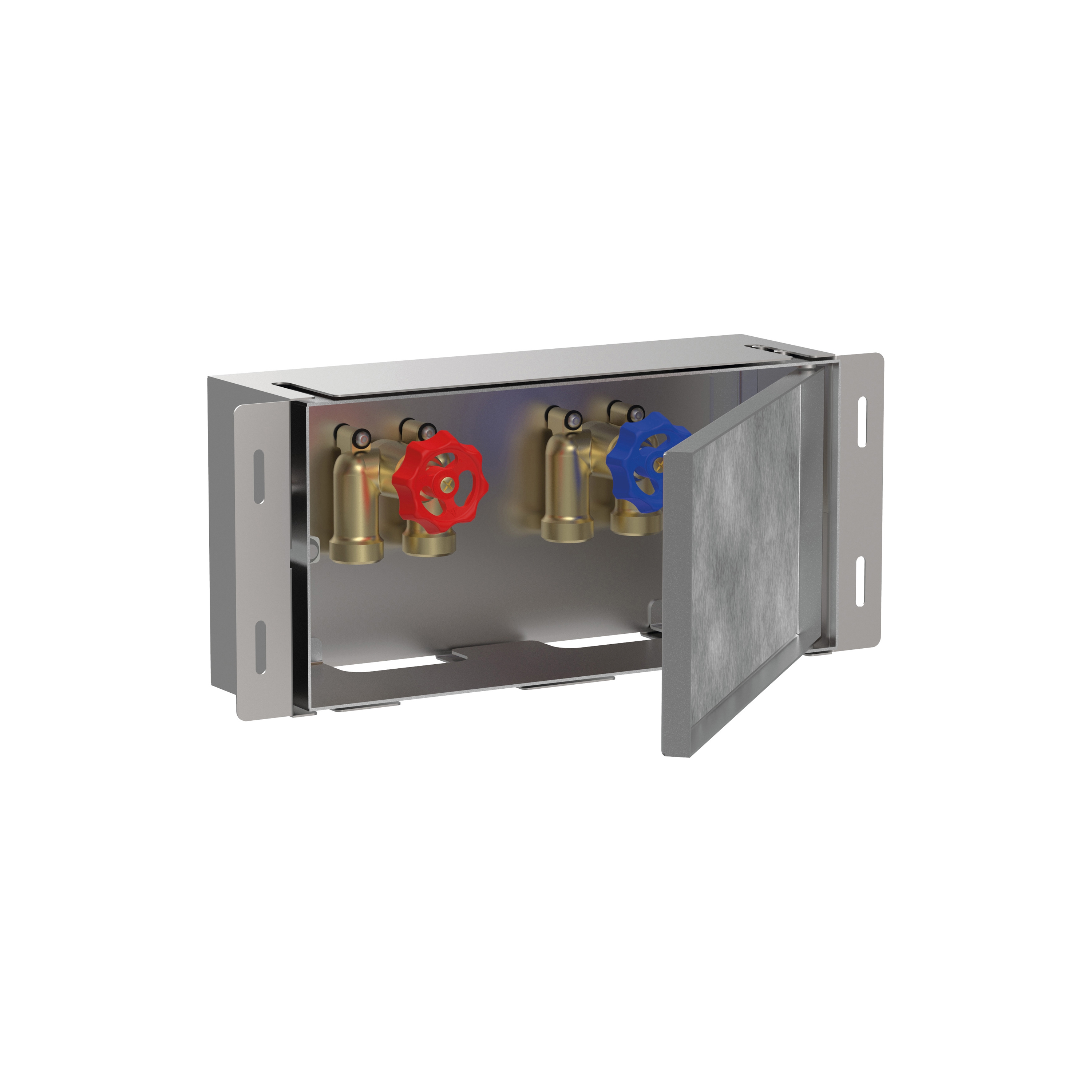 Display product hansgrohe XtraStoris Safe Wall niche with tileable door and integrated shut-off valve 15 x 30 x 10 cm from manufacturer Hansgrohe