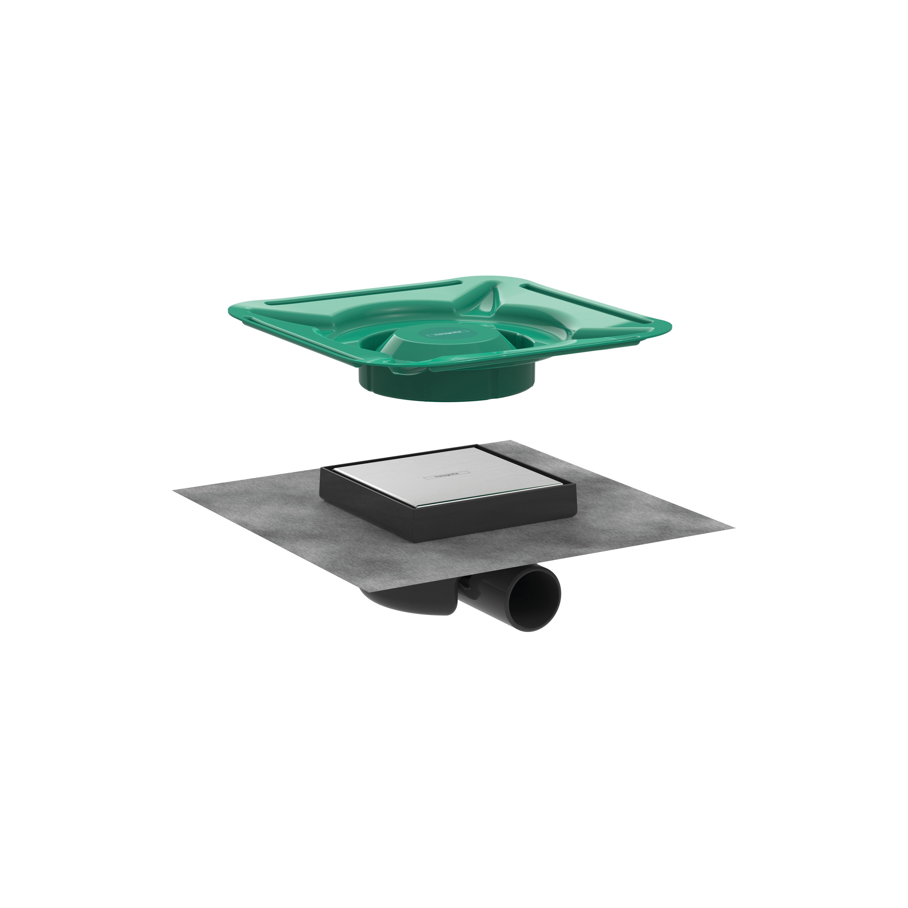 Mostra il prodotto RainDrain Spot Scarico doccia completo a pozzetto con grata 150/150 reversibile e piastrellabile del produttore Hansgrohe
