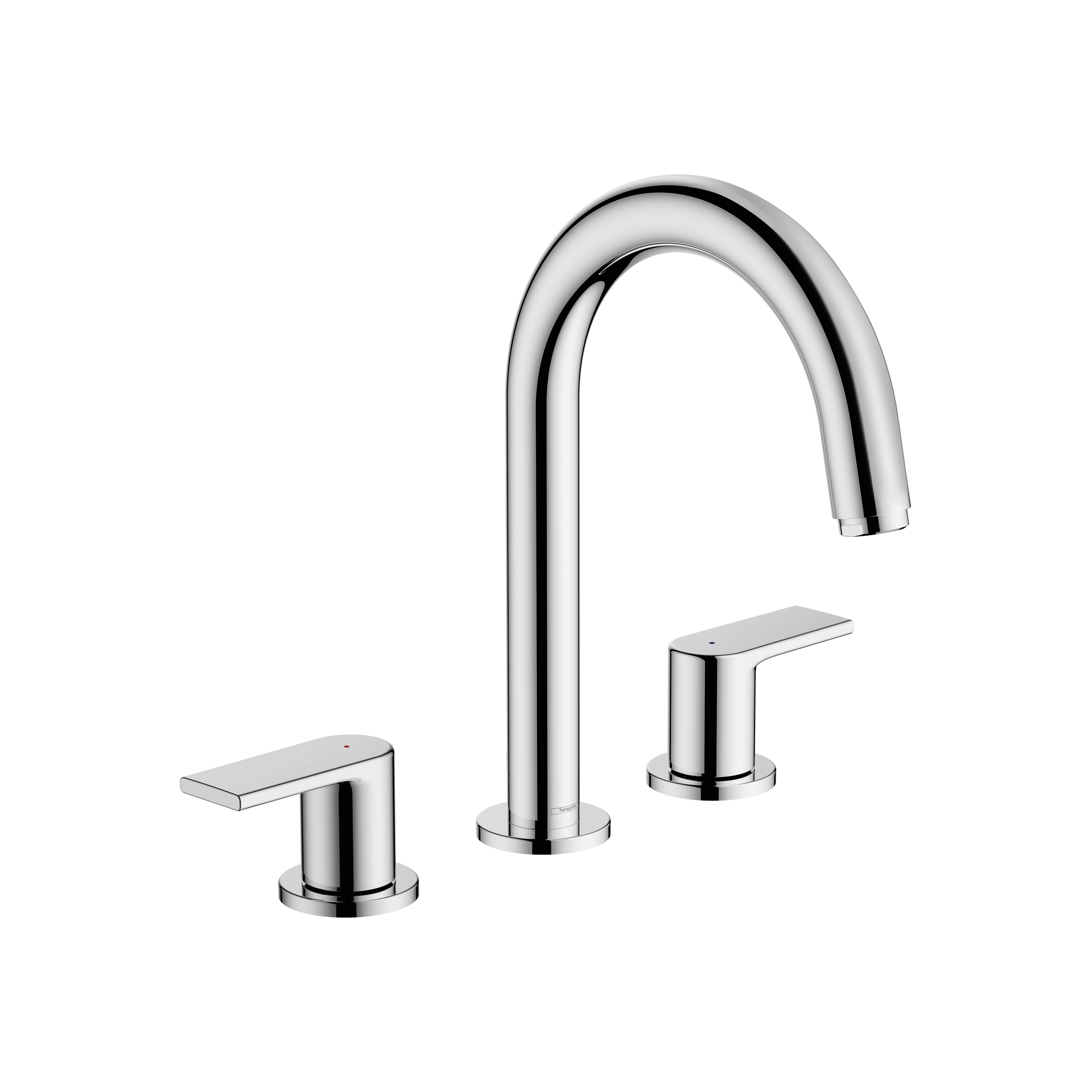 Display product hansgrohe Vernis Shape 3-hole basin mixer with pop-up waste set from manufacturer Hansgrohe