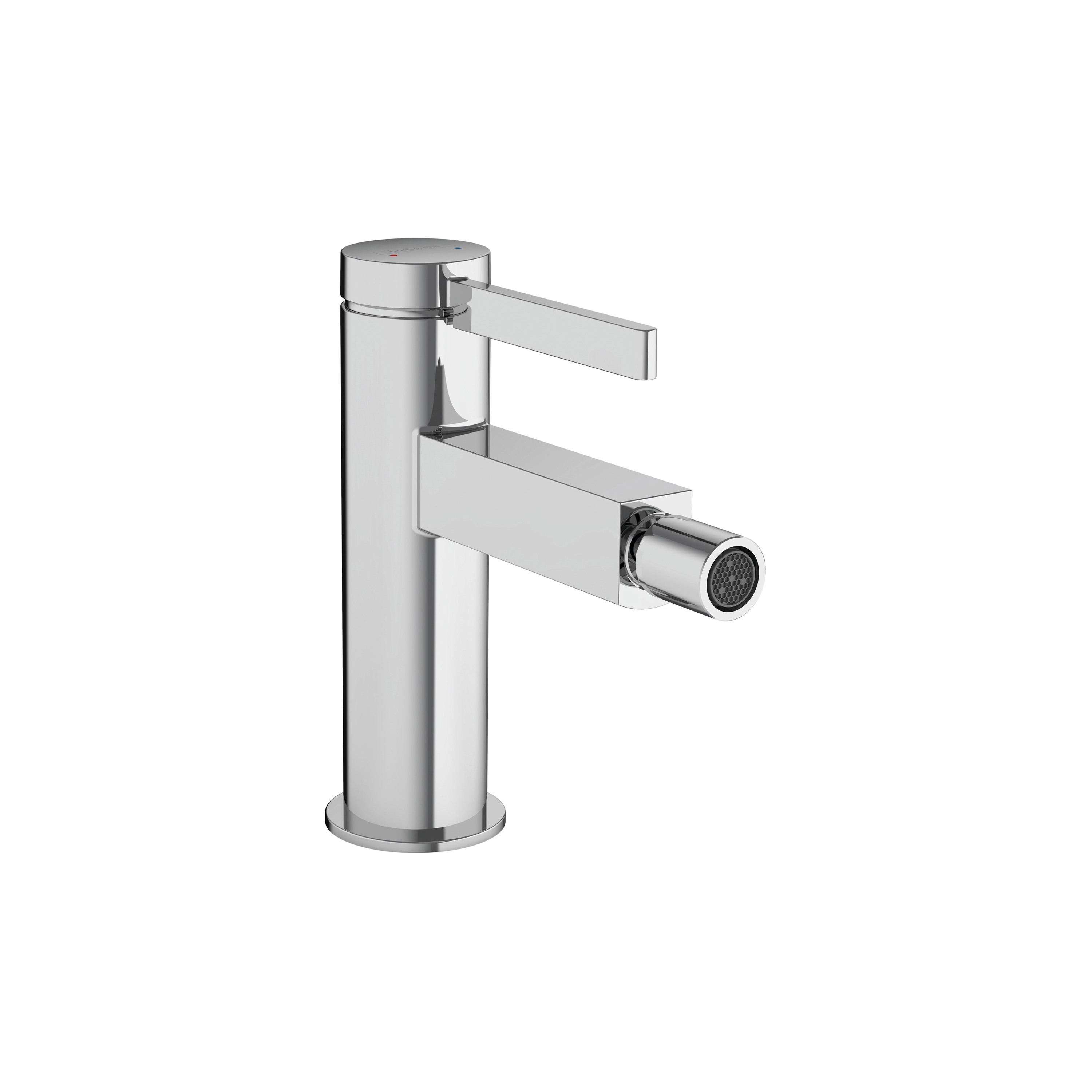 Finoris Single lever bidet mixer with push-open waste set