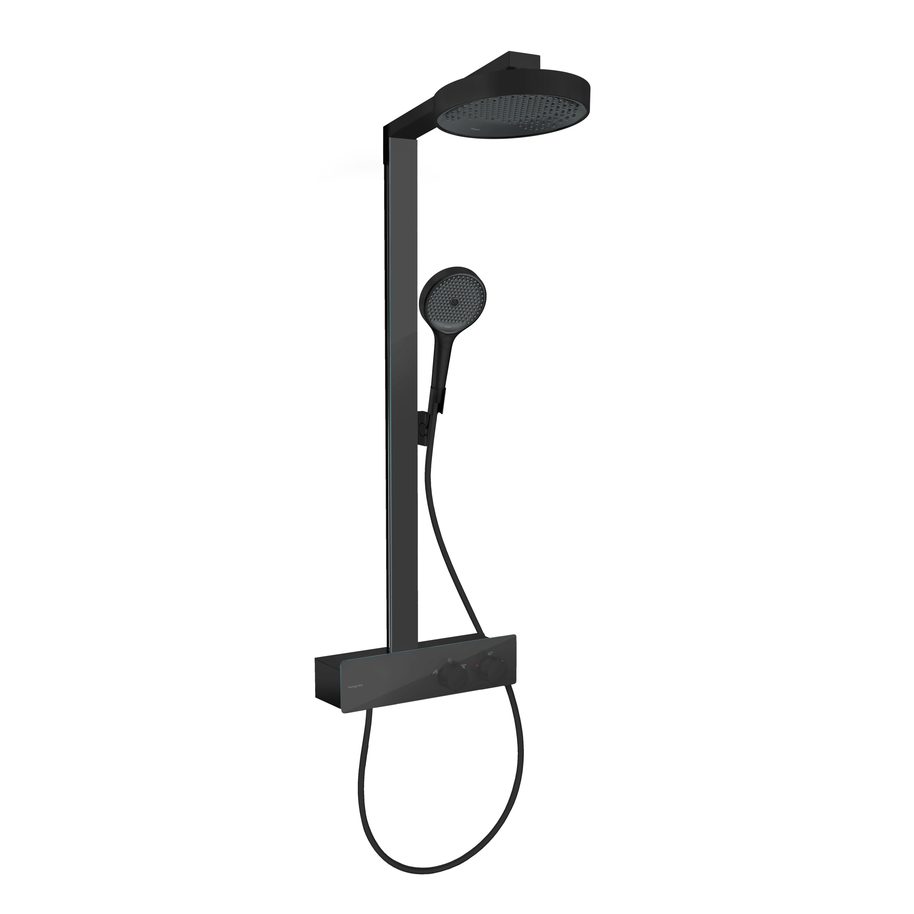 Display product Rainfinity Showerpipe 250 1jet EcoSmart with ShowerTablet 350 from manufacturer Hansgrohe