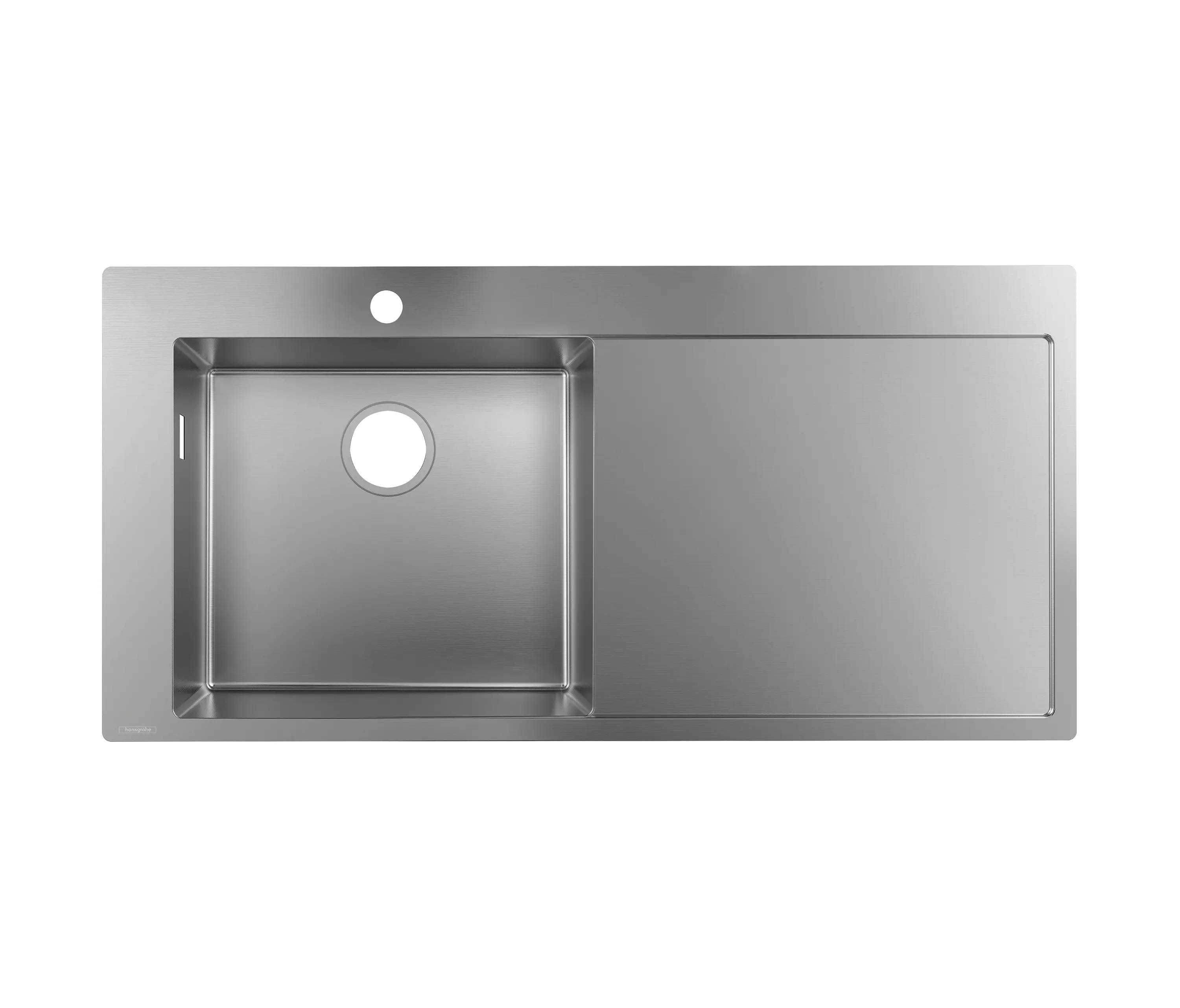 Hansgrohe - S71 S718-F450 Lavello ad incasso 450 con sgocciolatoio a destra
