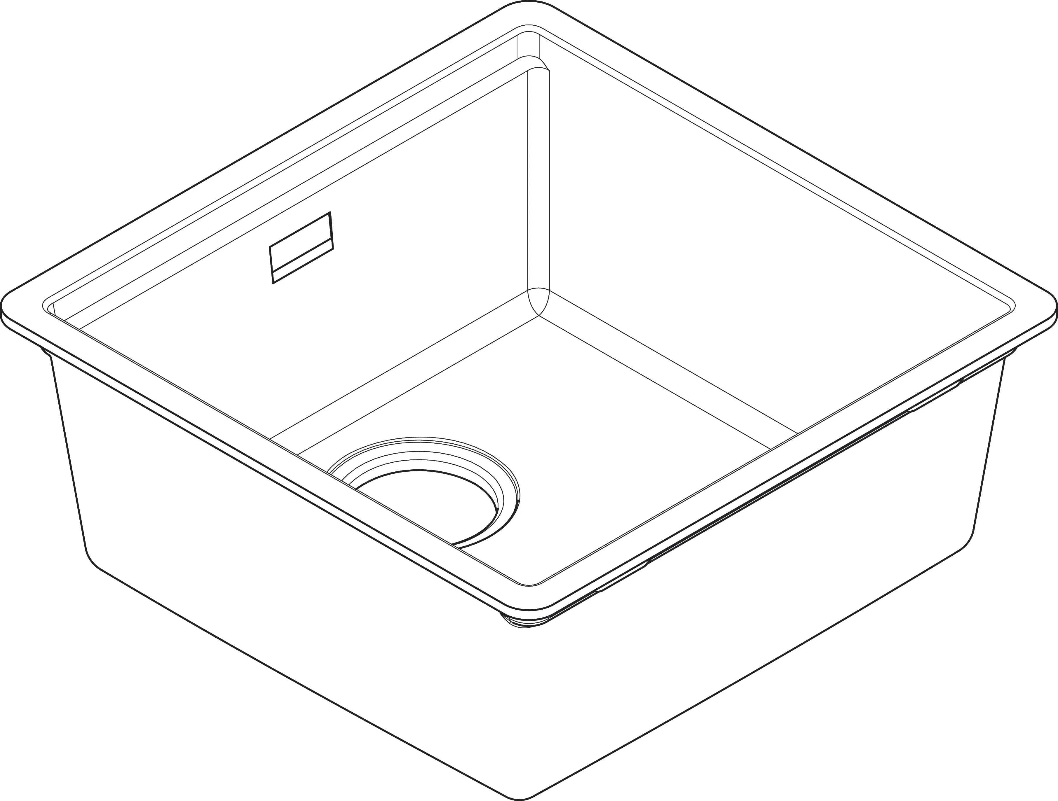 Hansgrohe - S53 S530-F400 Built-in sink 400 with manual drain kit