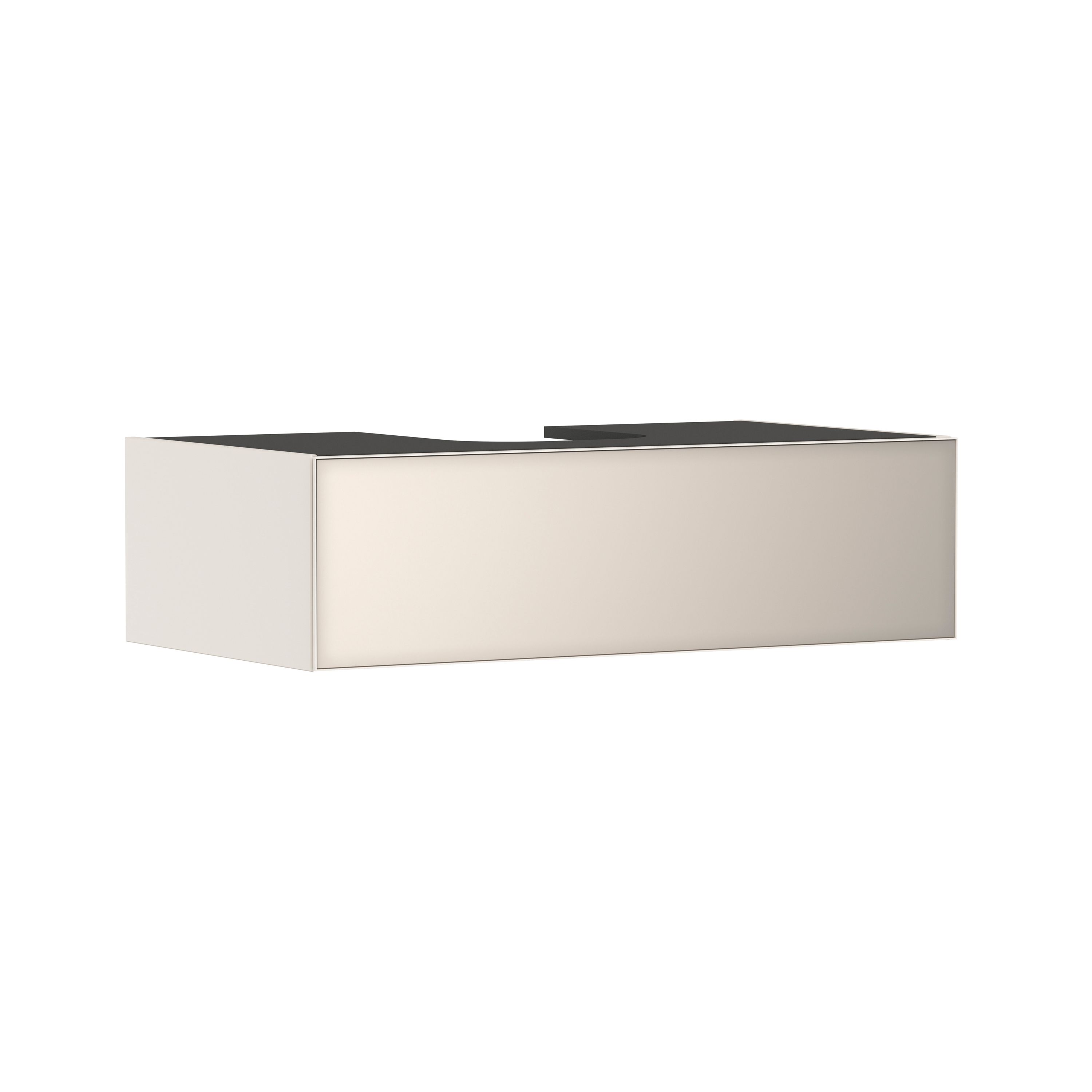 Display product Xevolos E Vanity unit Sand Matt Beige 980/550 with 1 drawer for console with cutout middle from manufacturer Hansgrohe