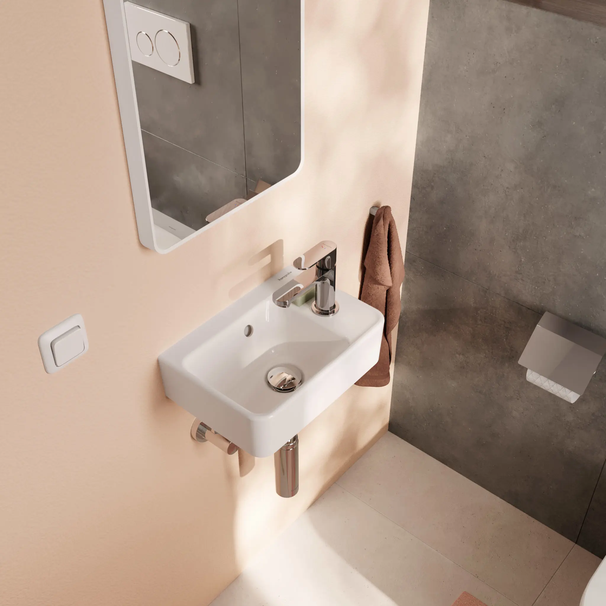 Hansgrohe - Xanuia Q Handrinse basin 360/250 with tap hole and overflow