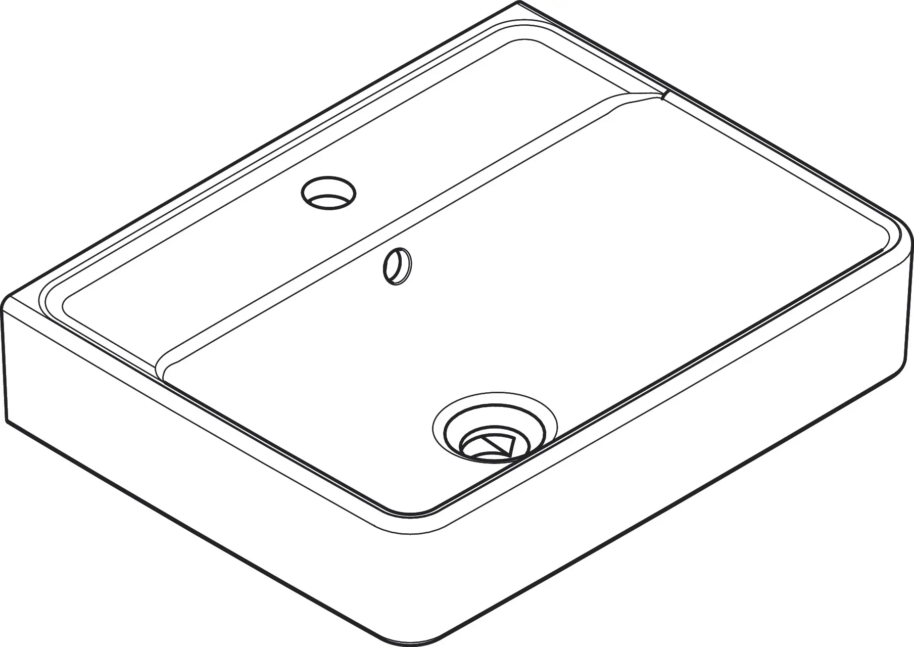 Hansgrohe - Xanuia Q Handrinse basin 500/390 with tap hole and overflow