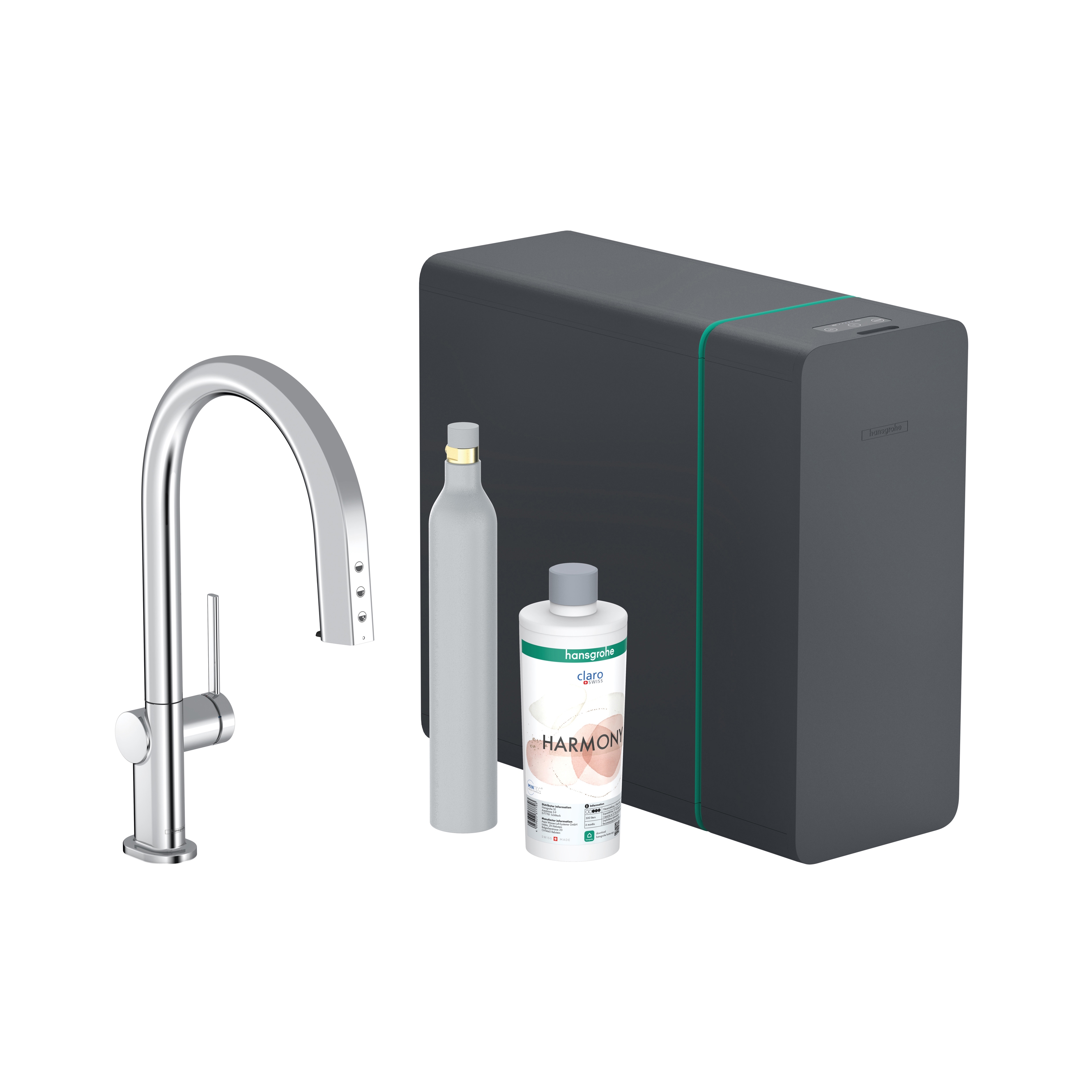 Aqittura M91 Mitigeur de cuisine 210 SodaSystem, avec douchette extractible 1 jet, sBox